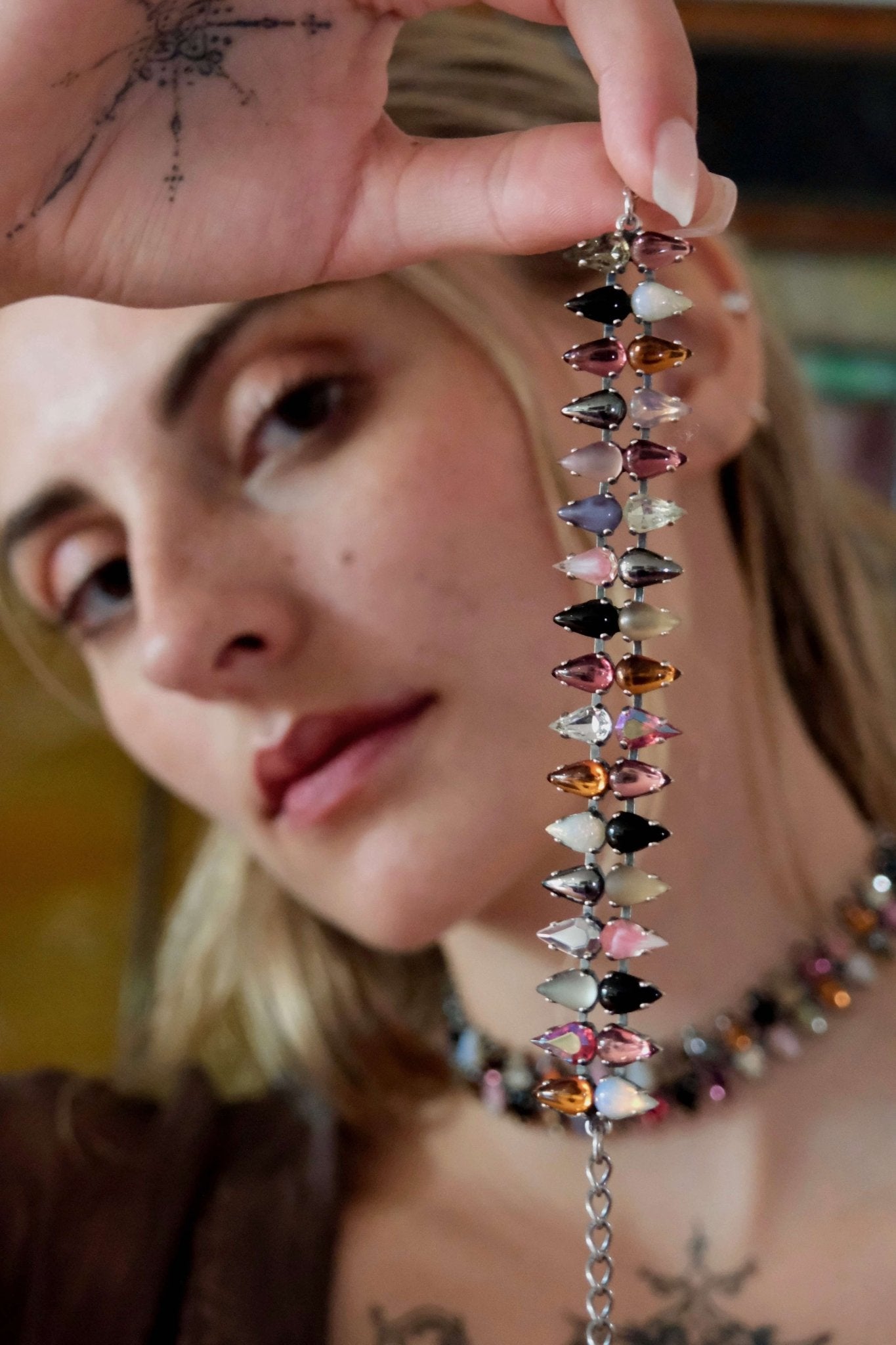 Double Mini Fang Bracelet in Punk Rocks (Silver) Jewelry Vesper Obscura