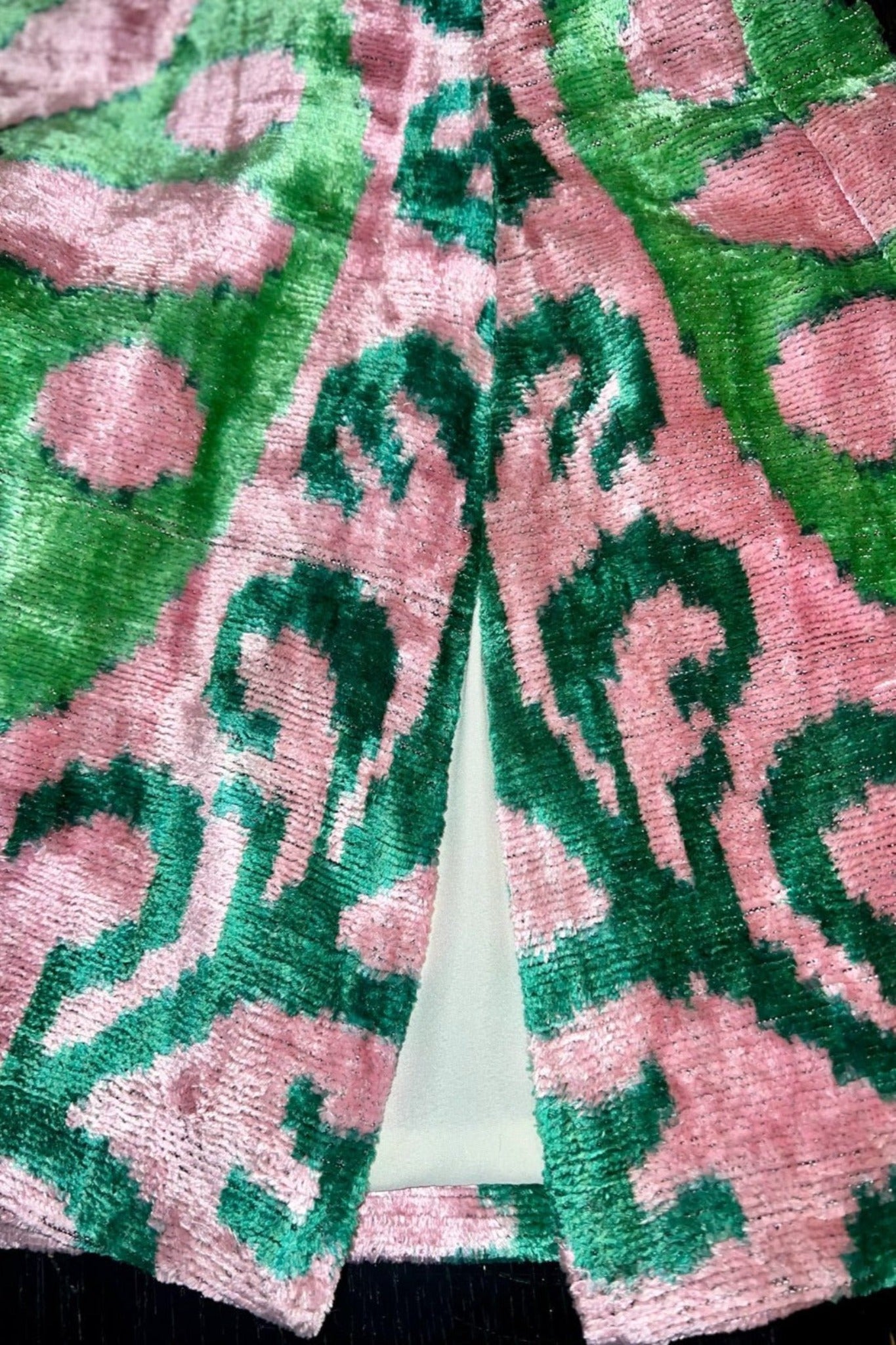 Uzbek Silk Velvet Strapless Pergola Top