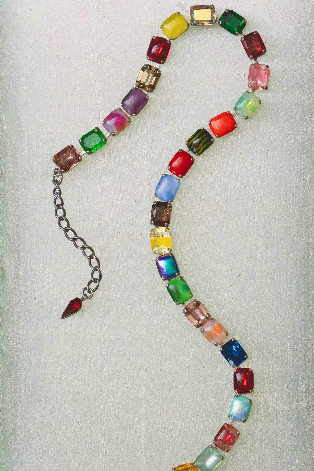 Layering Choker in Aurora Baguette (Silver) Vesper Obscura