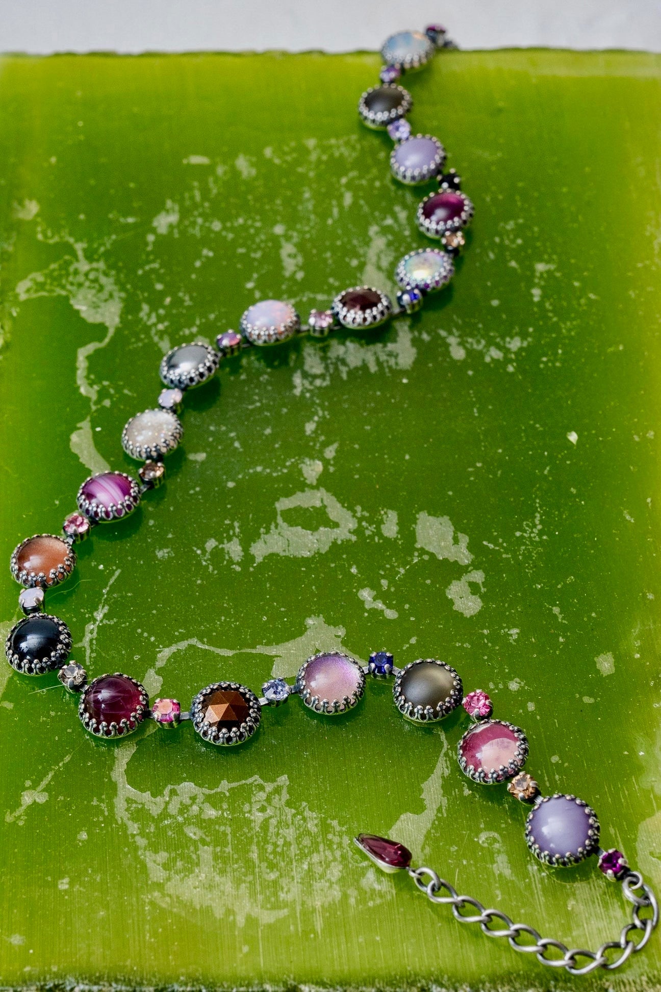 Paint Pot Layering Choker in Punk Rocks (Silver) Jewelry Vesper Obscura