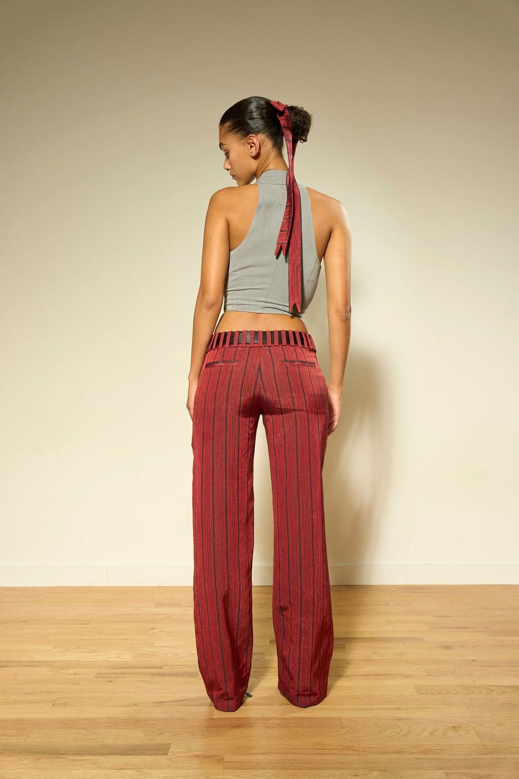 Silk Spindle Pant in Cardinal