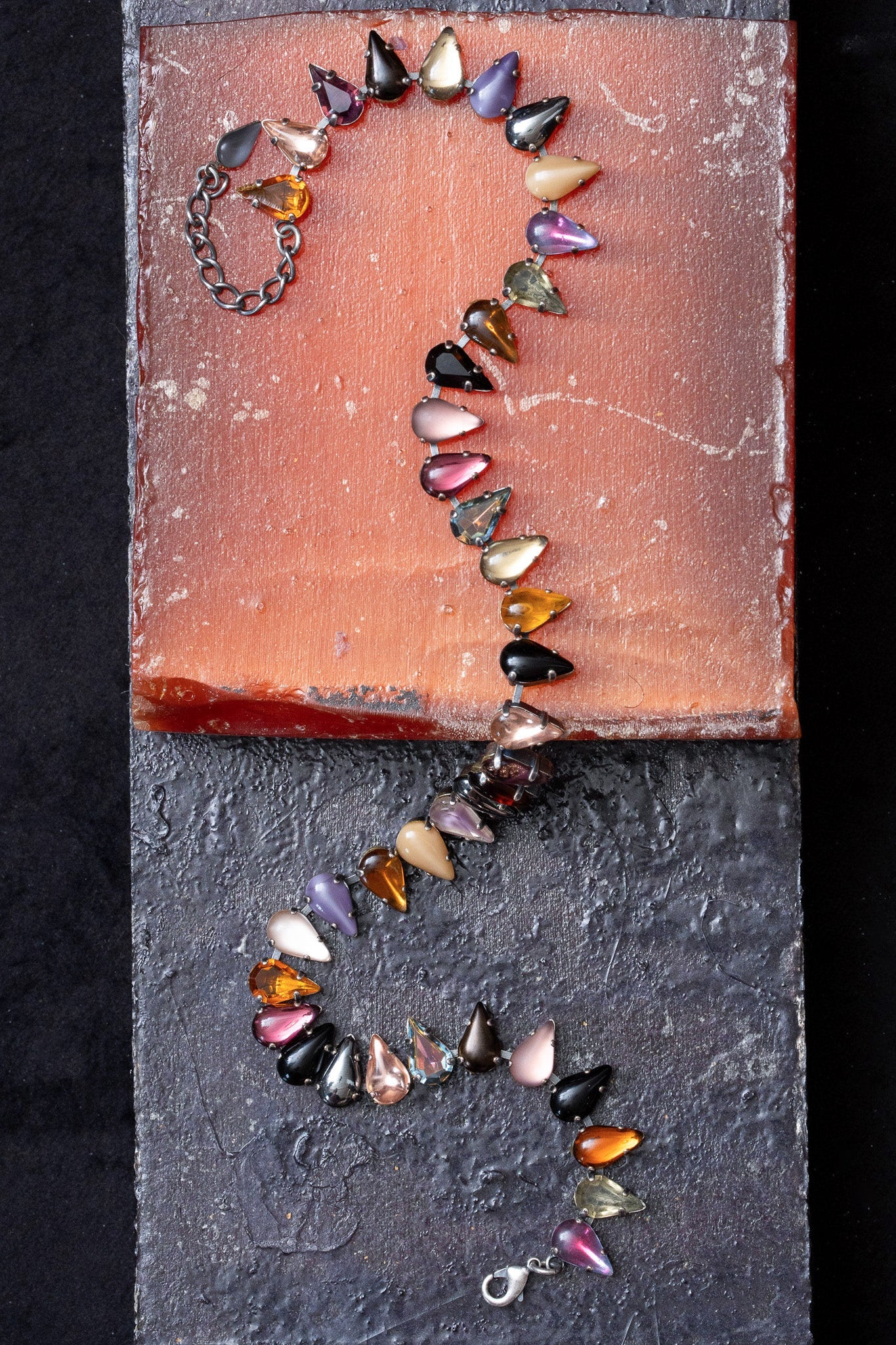 Fang Layering Choker in Punk Rocks (Silver) Jewelry Vesper Obscura