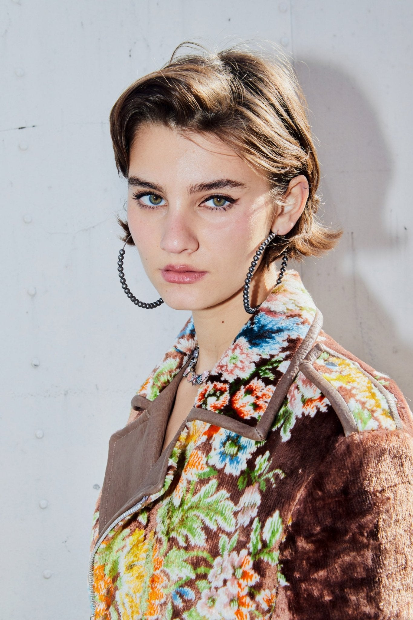 Vintage Tapestry Moto Jacket in Toffee Outerwear Vesper Obscura