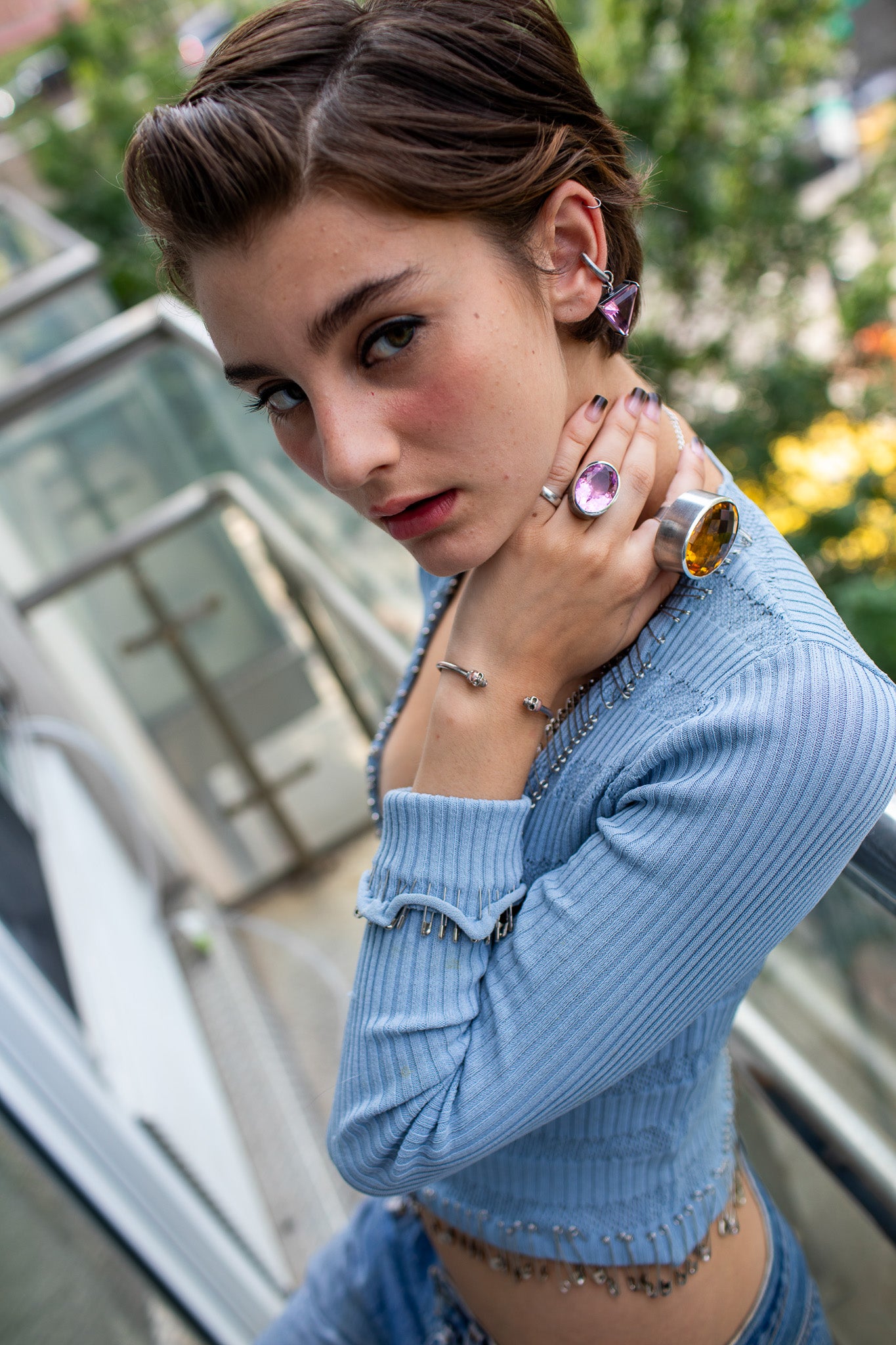 Mini Oval Colossus Ring in Pink Azalea (Silver) – mia vesper