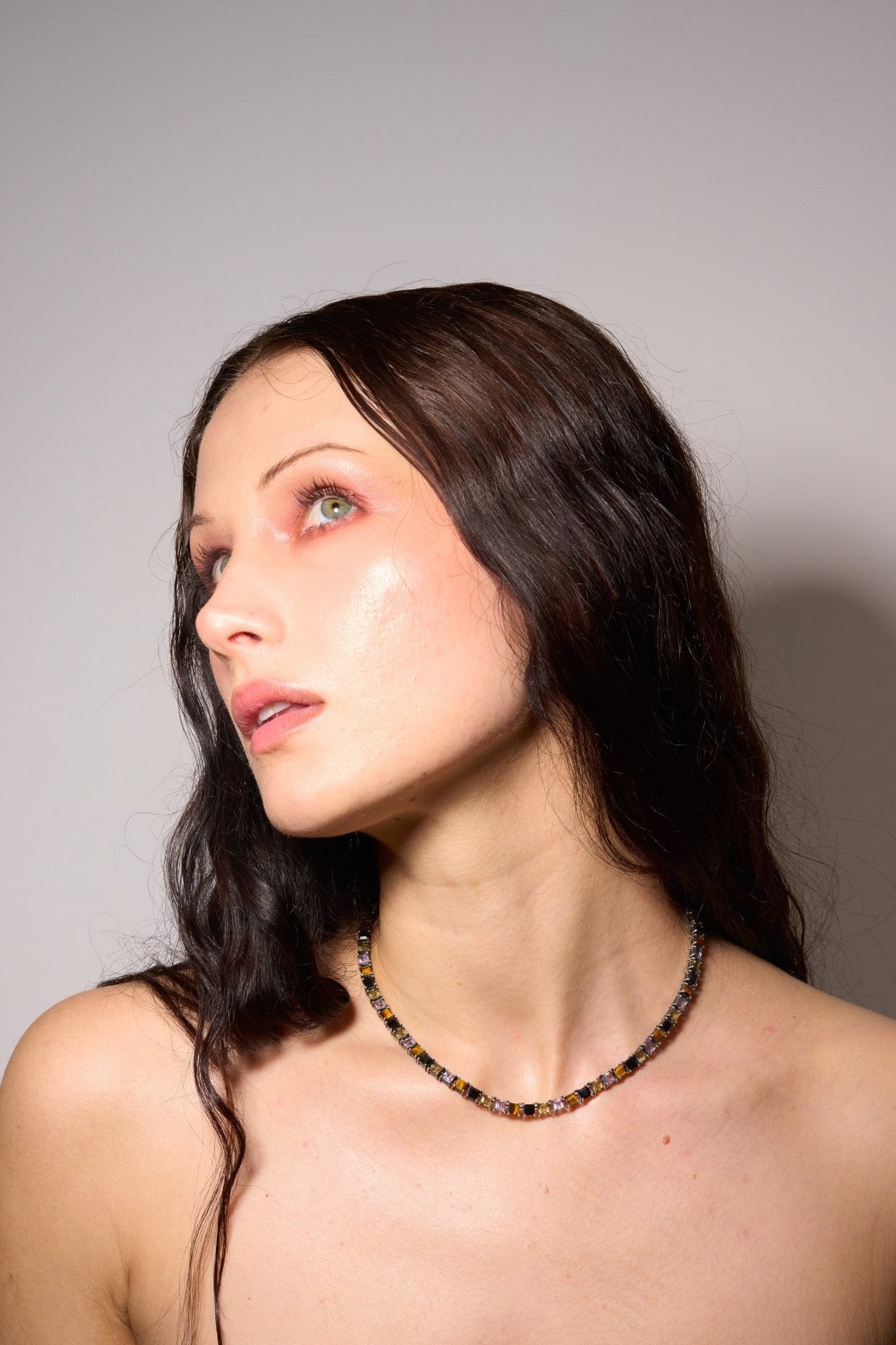 Tennis Necklace in Punk Rocks (Silver) Jewelry Vesper Obscura