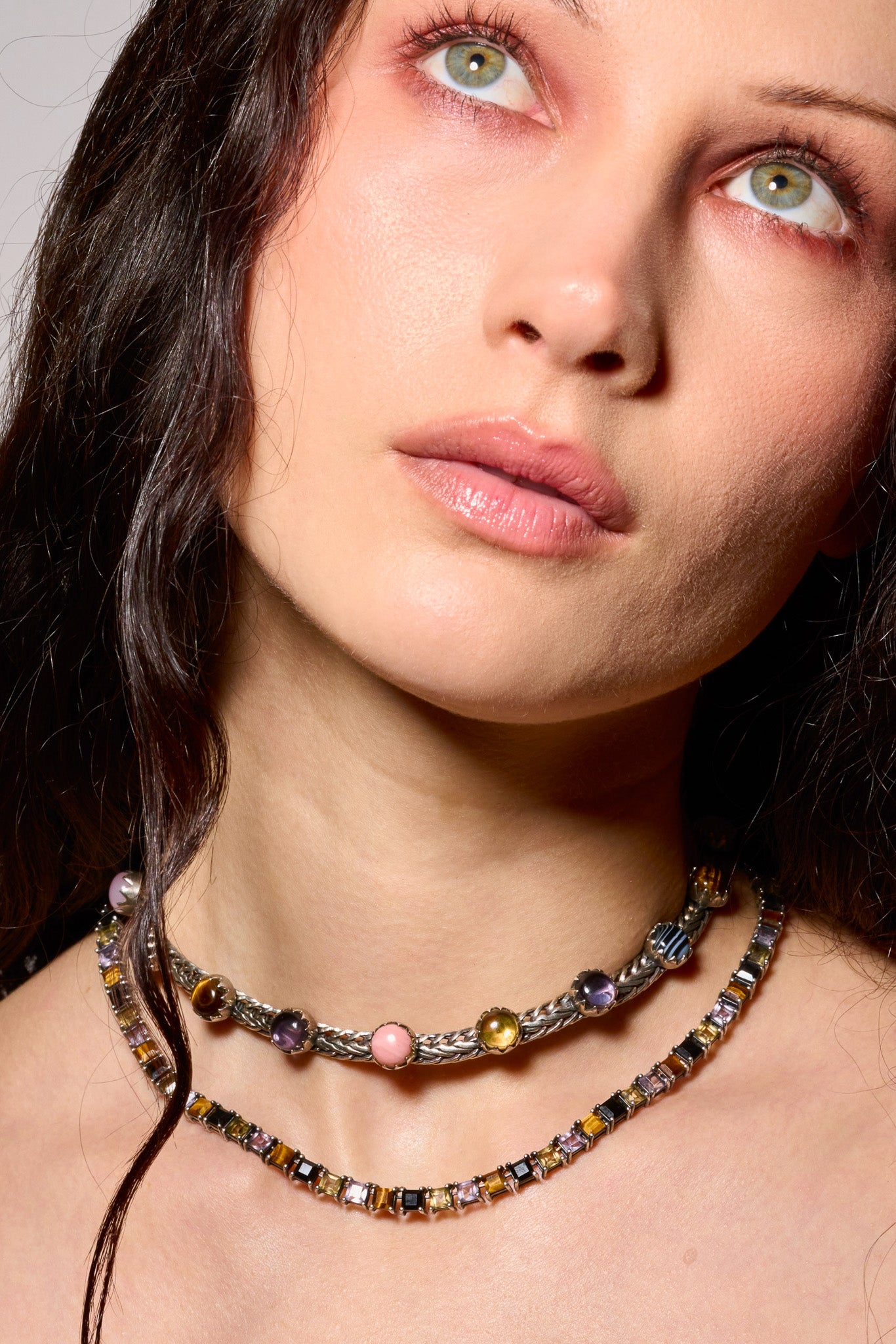 Tennis Necklace in Punk Rocks (Silver) Jewelry Vesper Obscura