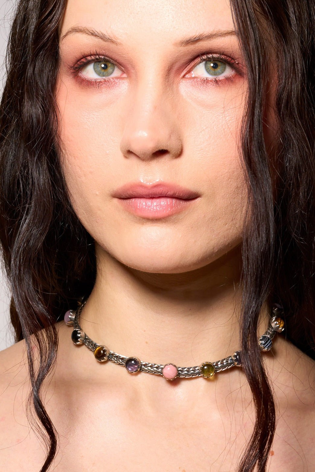 Chainmail Choker in Punk Rocks (Silver) Vesper Obscura