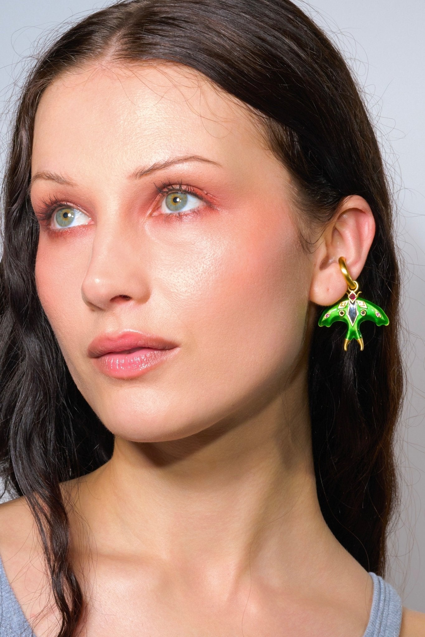 Luna Moth Enamel Ear Cuff (Gold) Jewelry Vesper Obscura