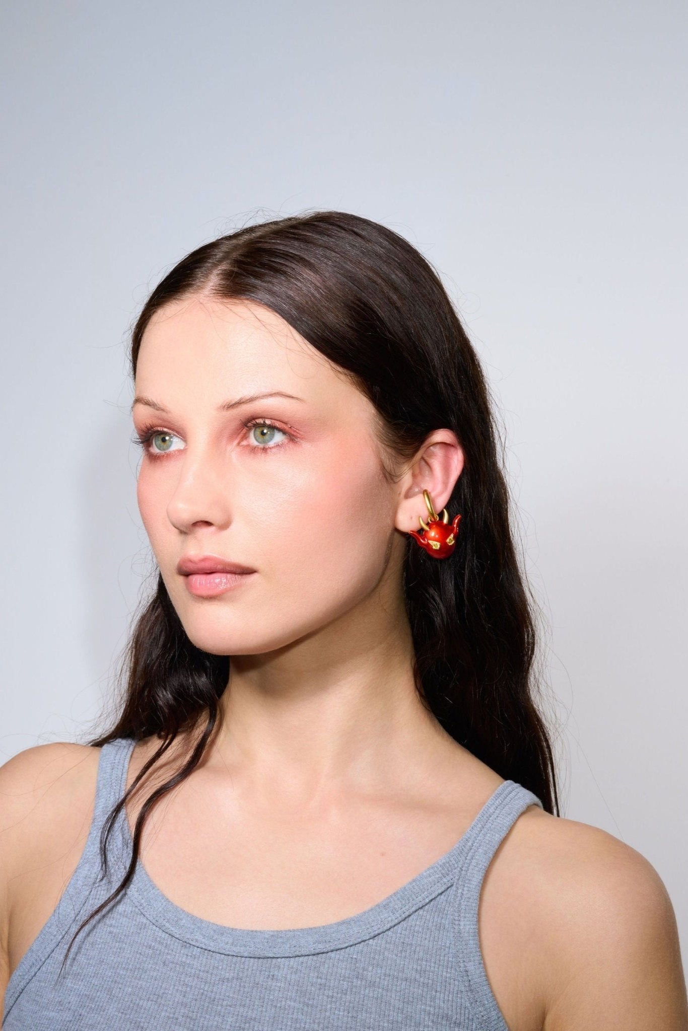 Devil Enamel Ear Cuff (Gold) Jewelry Vesper Obscura