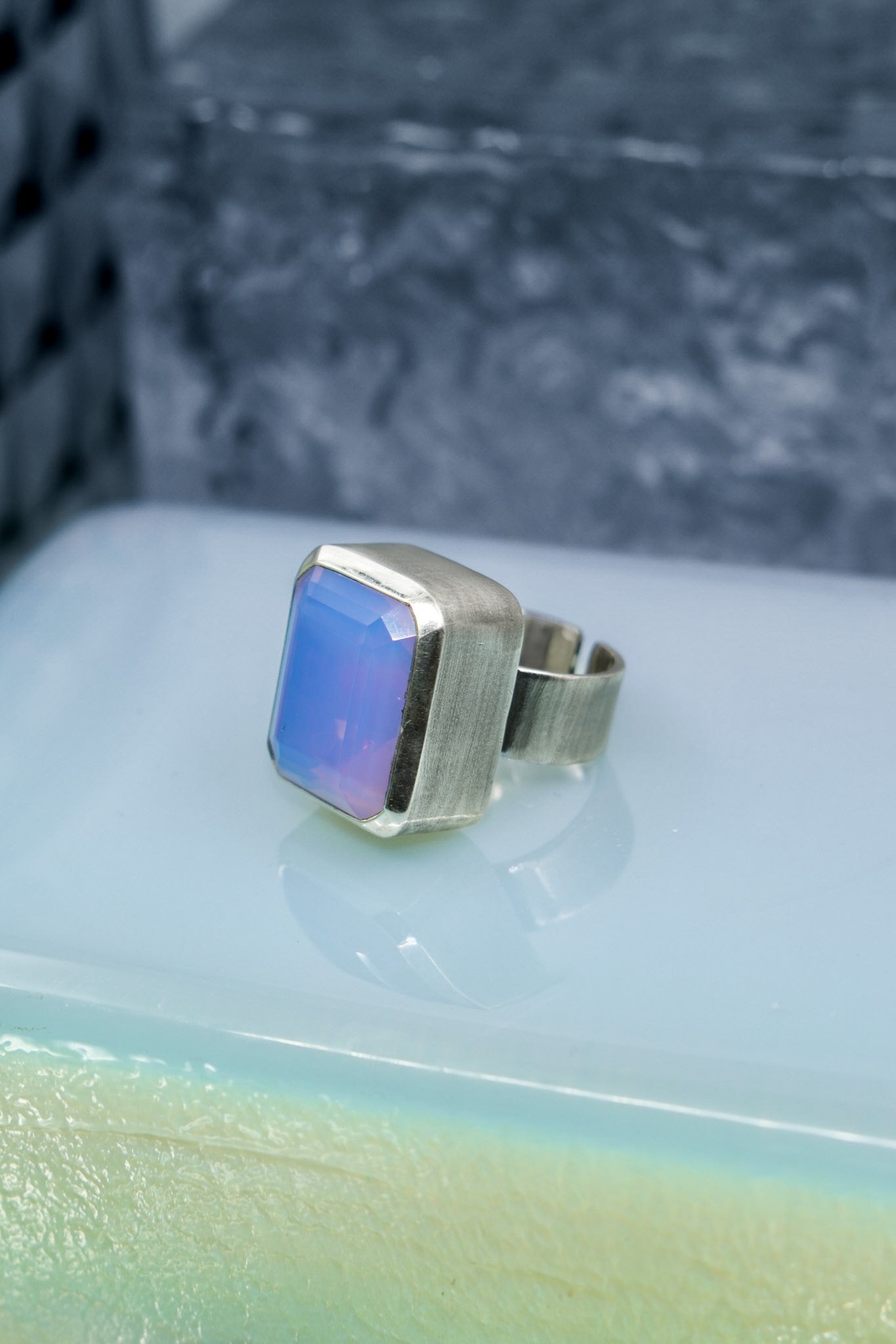 mini goliath ring in periwinkle (silver)