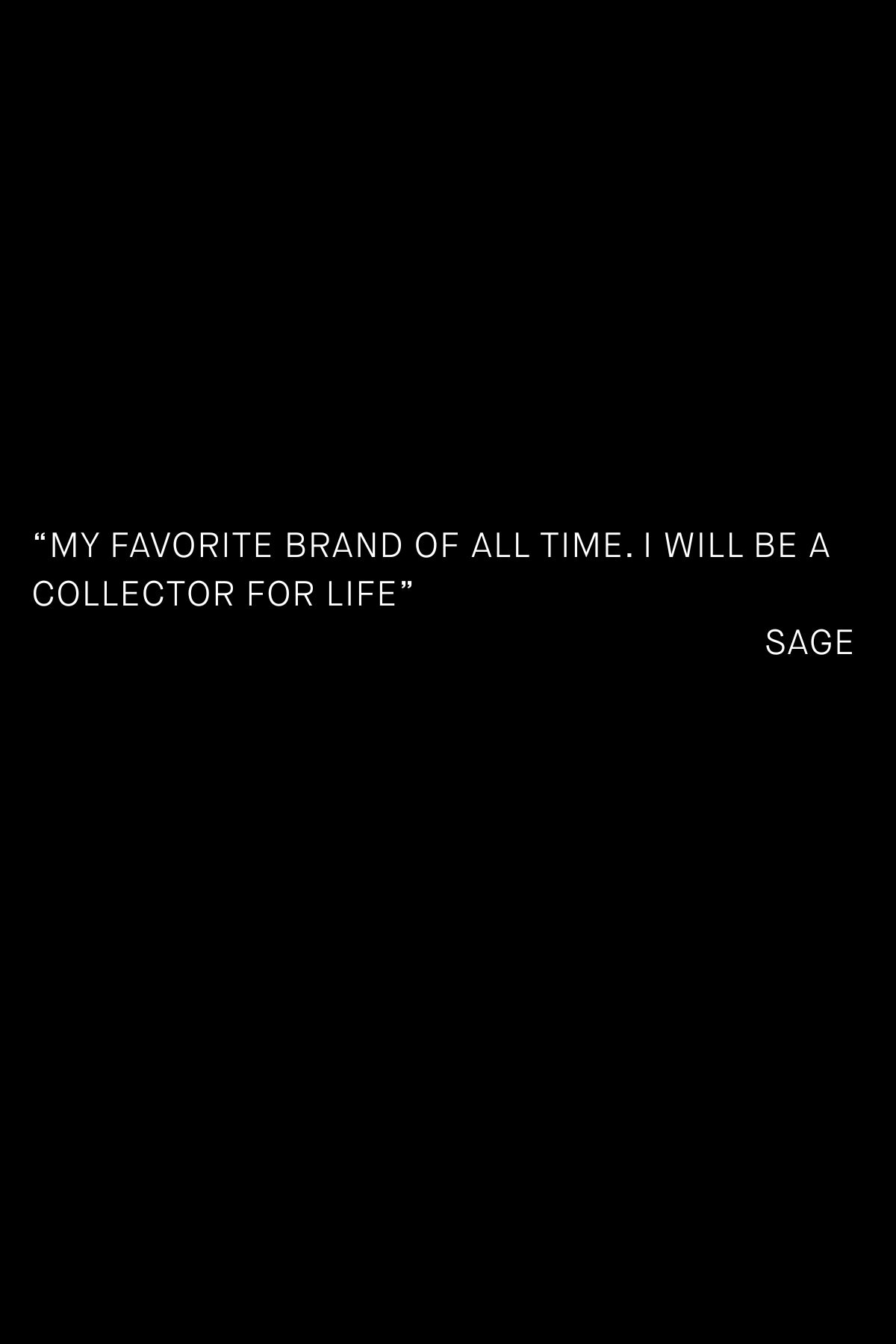 Black background with white text quote by Sage