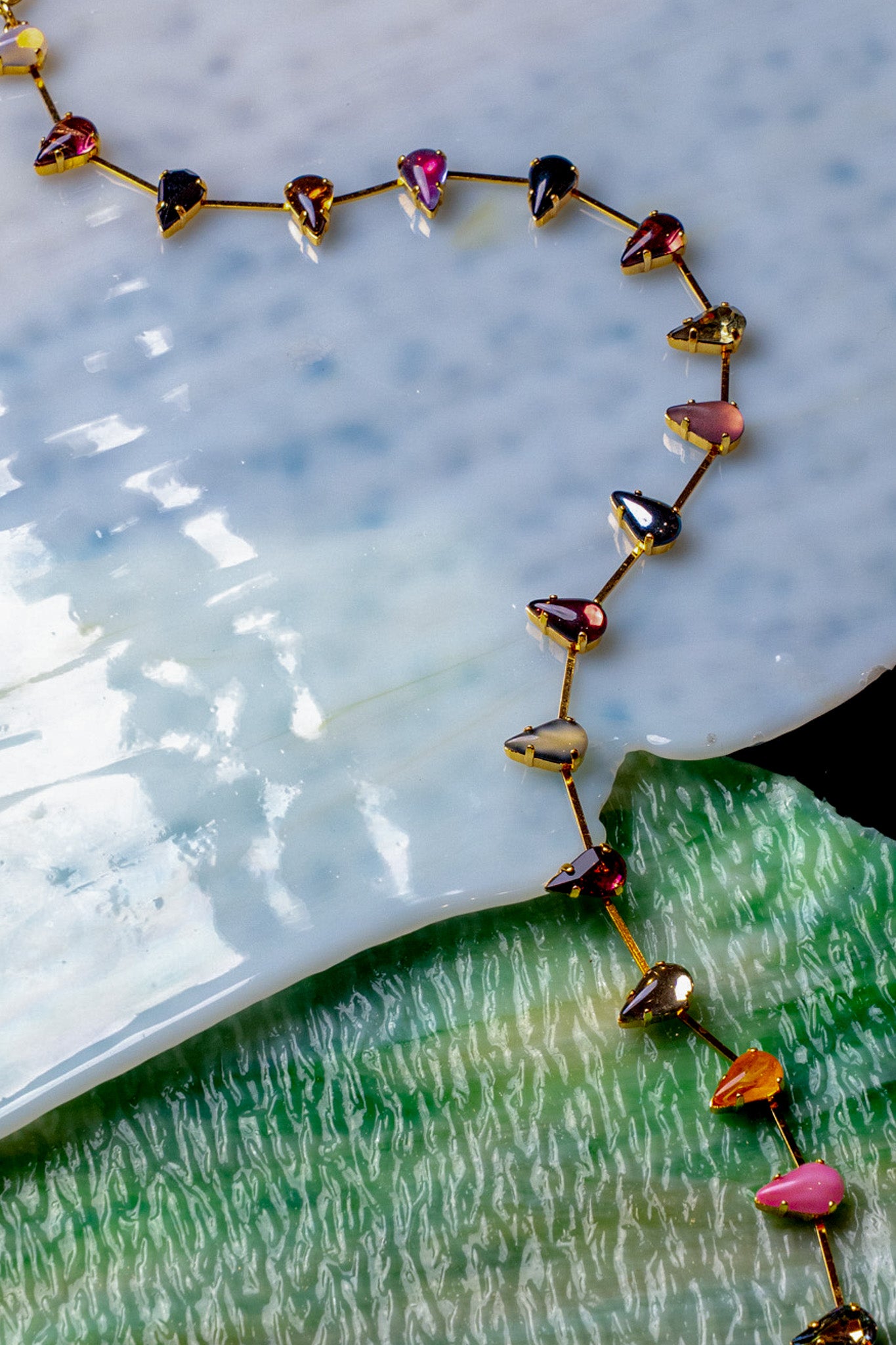 Layering String Lights Choker in Punk Rocks (Gold)