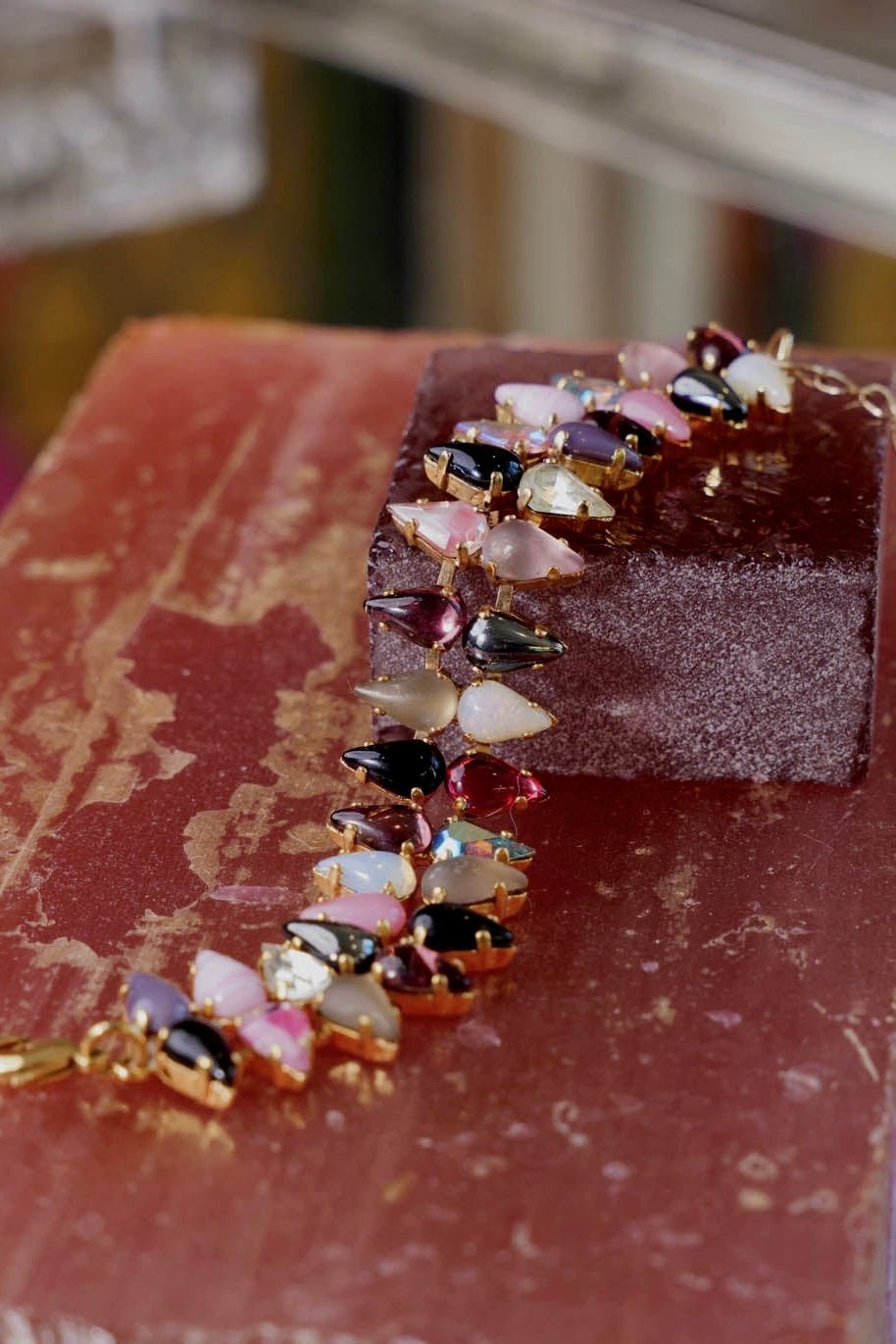 Double Mini Fang Bracelet in Punk Rocks (Gold)