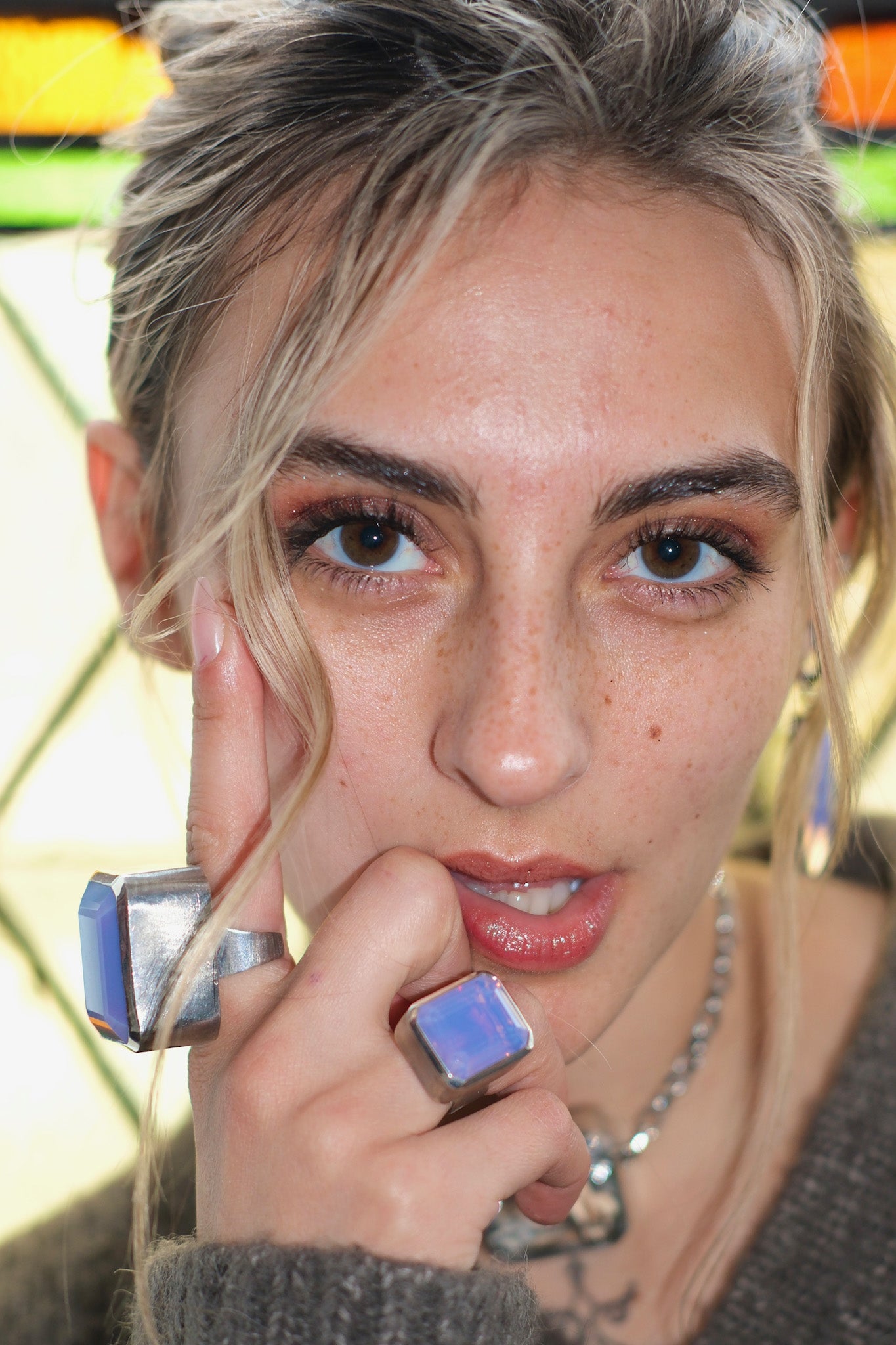 mini goliath ring in periwinkle (silver)