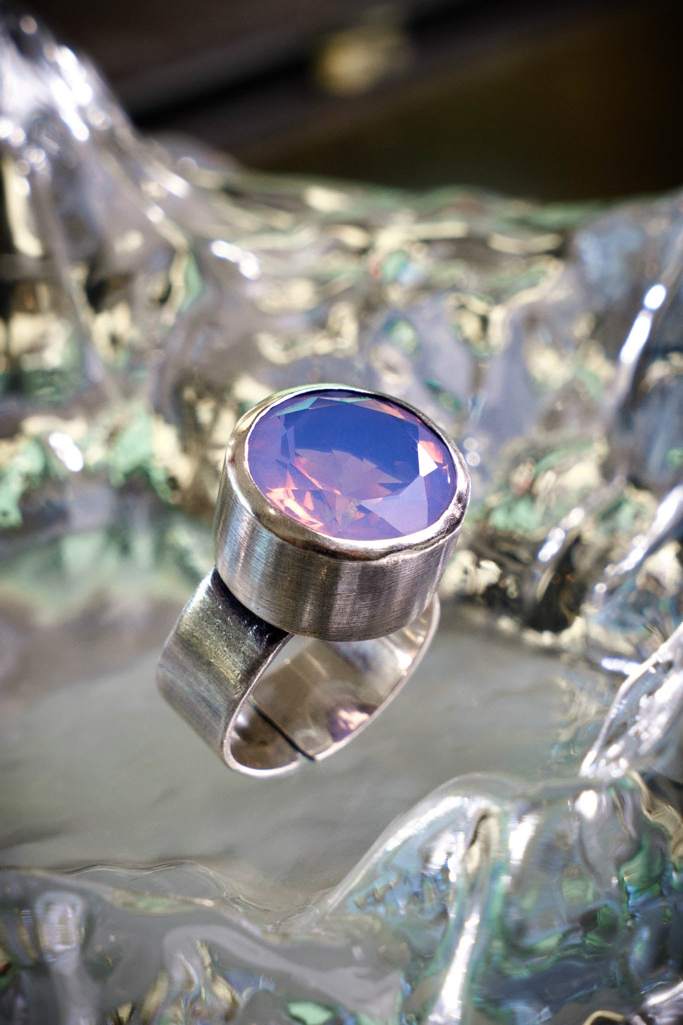 Mini Orb Ring in Periwinkle