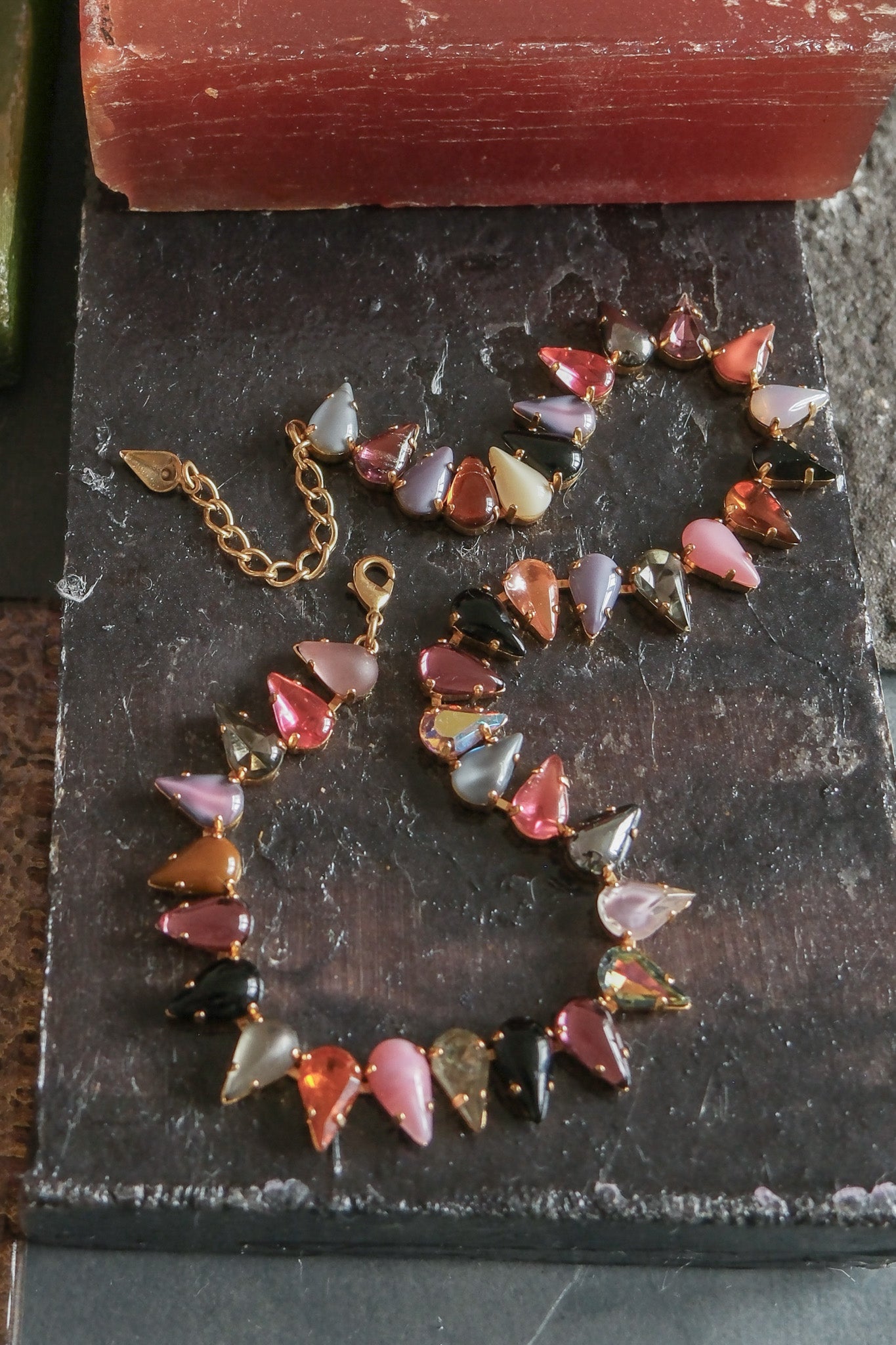 Fang Layering Choker in Punk Rocks (Gold) Jewelry Vesper Obscura