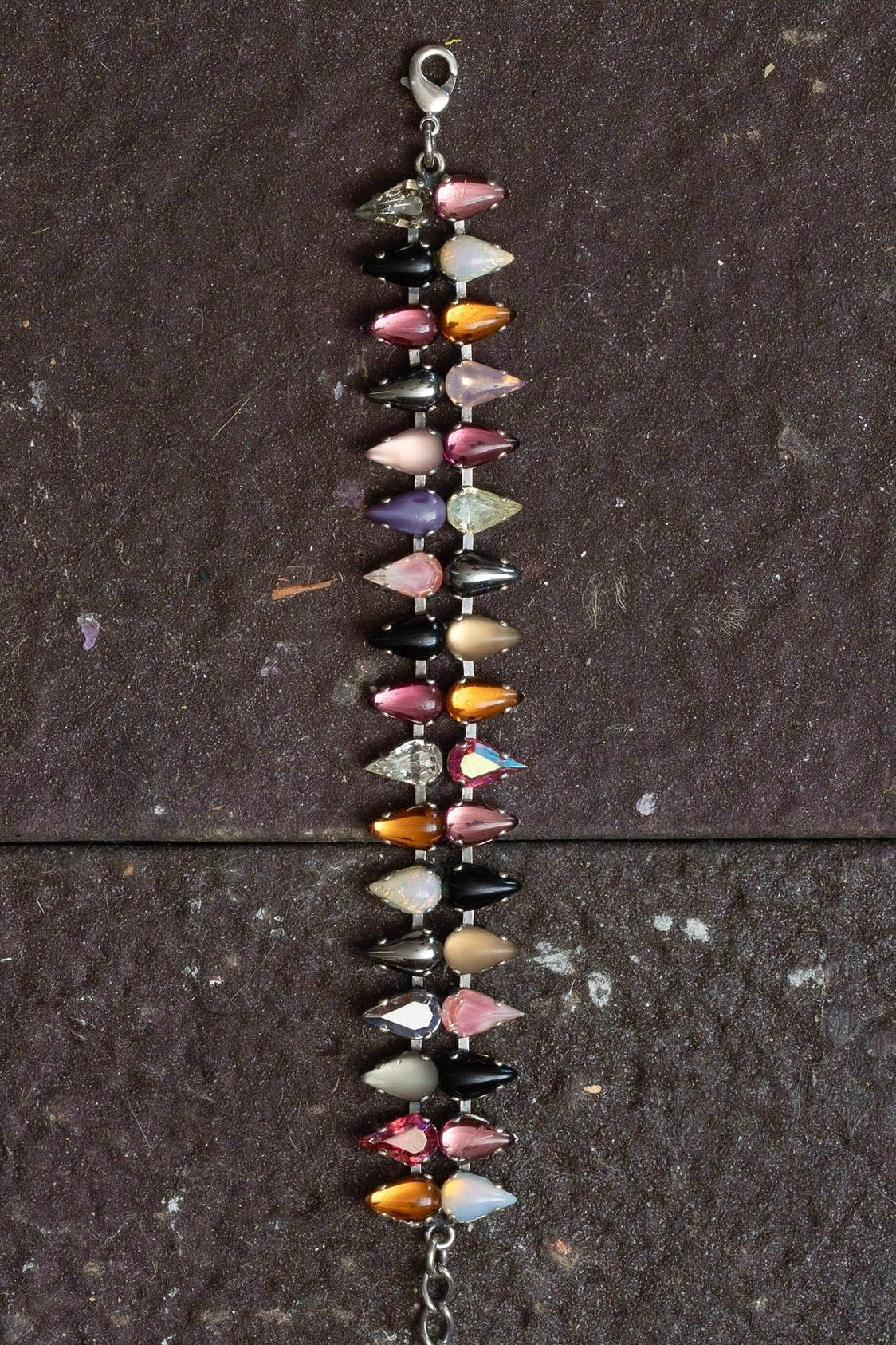 Double Mini Fang Bracelet in Punk Rocks (Silver) Jewelry Vesper Obscura