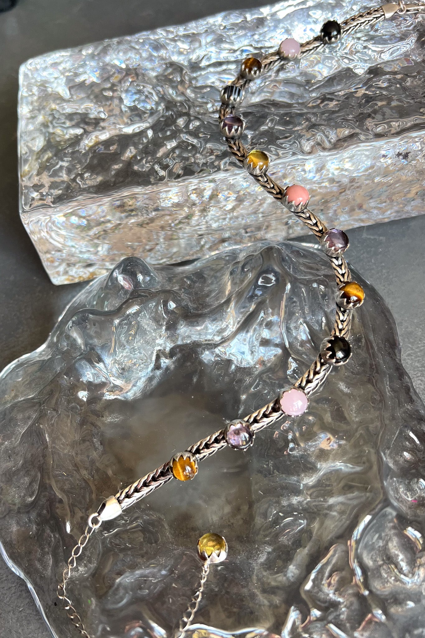 Chainmail Choker in Punk Rocks (Silver) Vesper Obscura