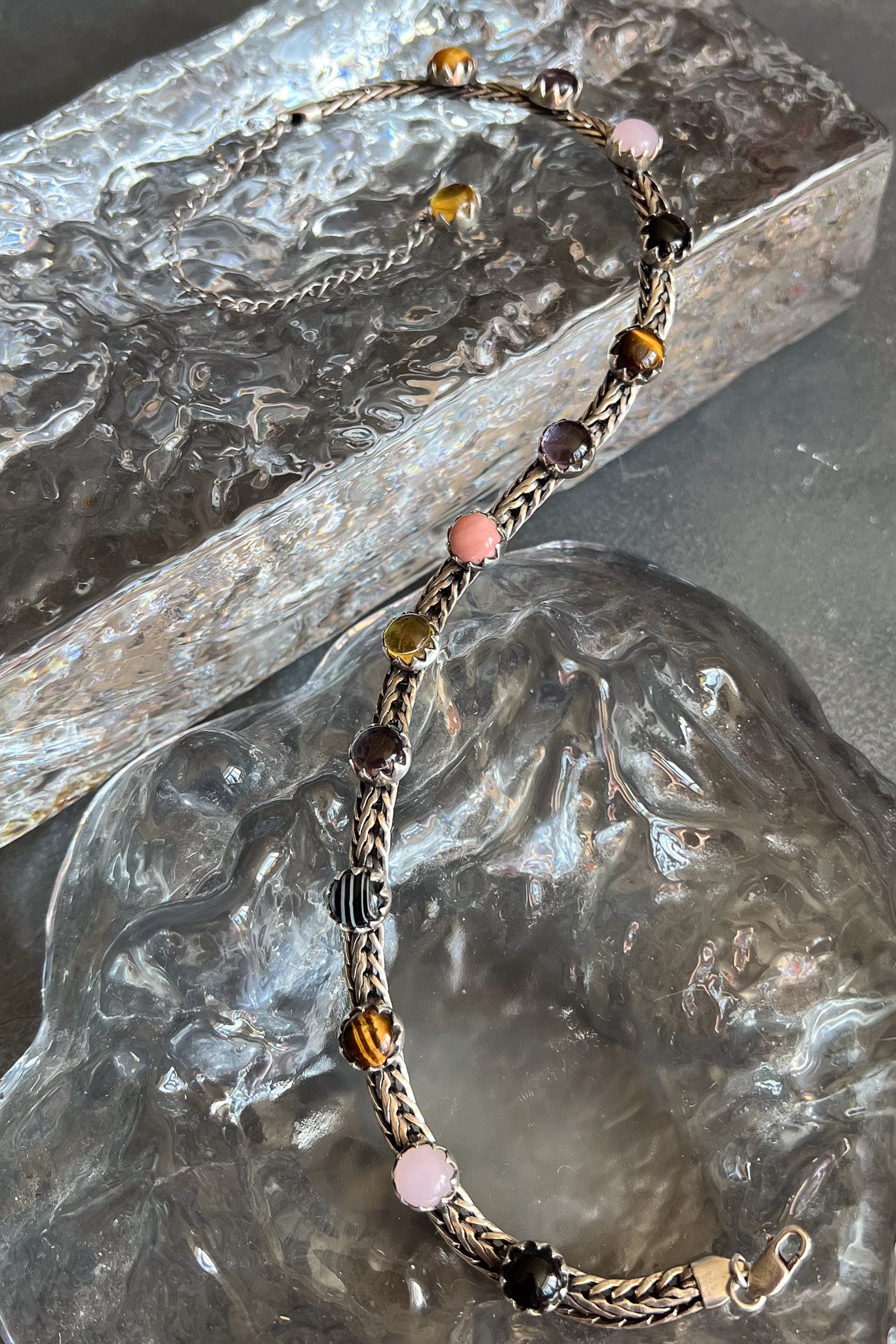 Chainmail Choker in Punk Rocks (Silver) Vesper Obscura