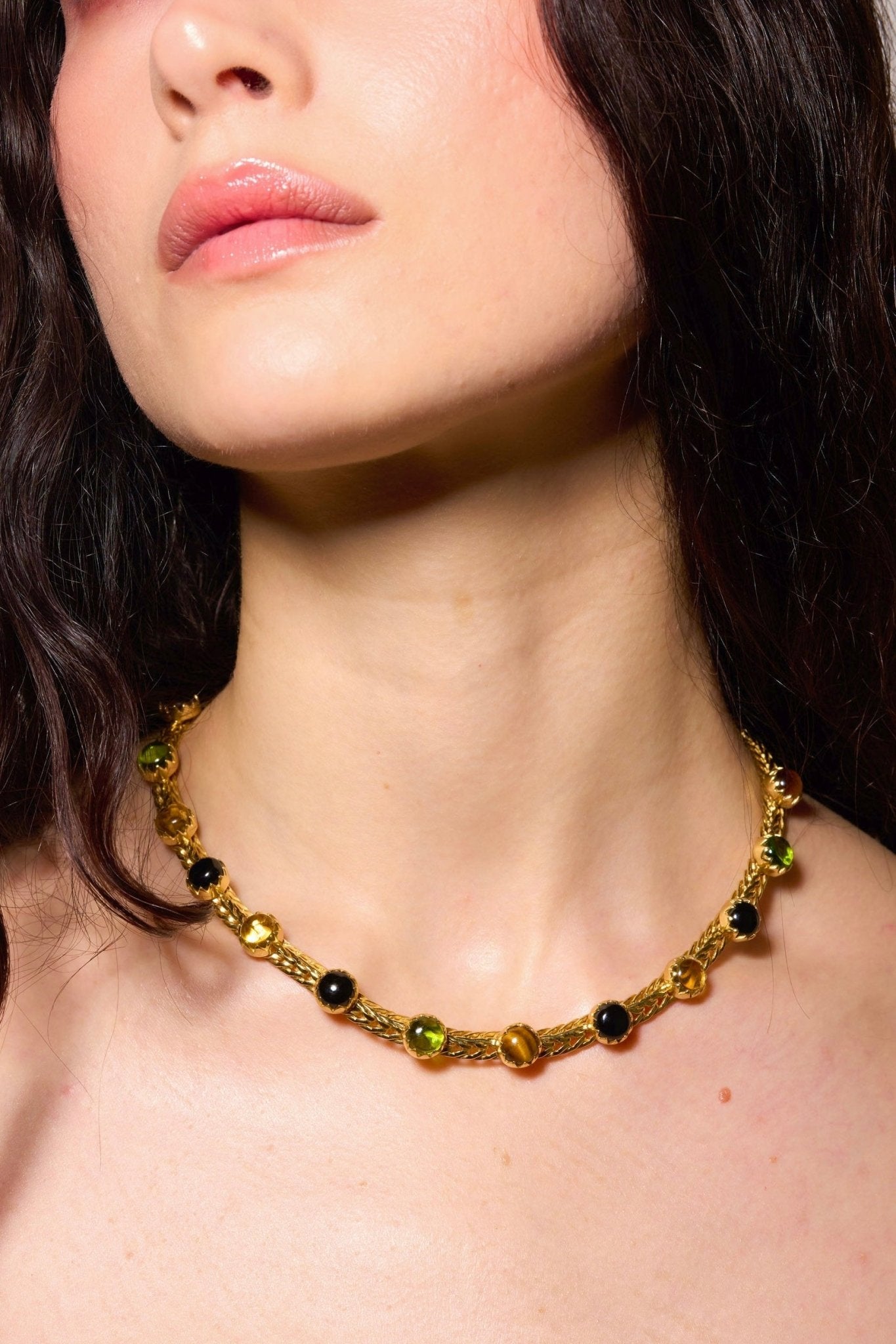 Chainmail Choker in Evil (Gold) Vesper Obscura
