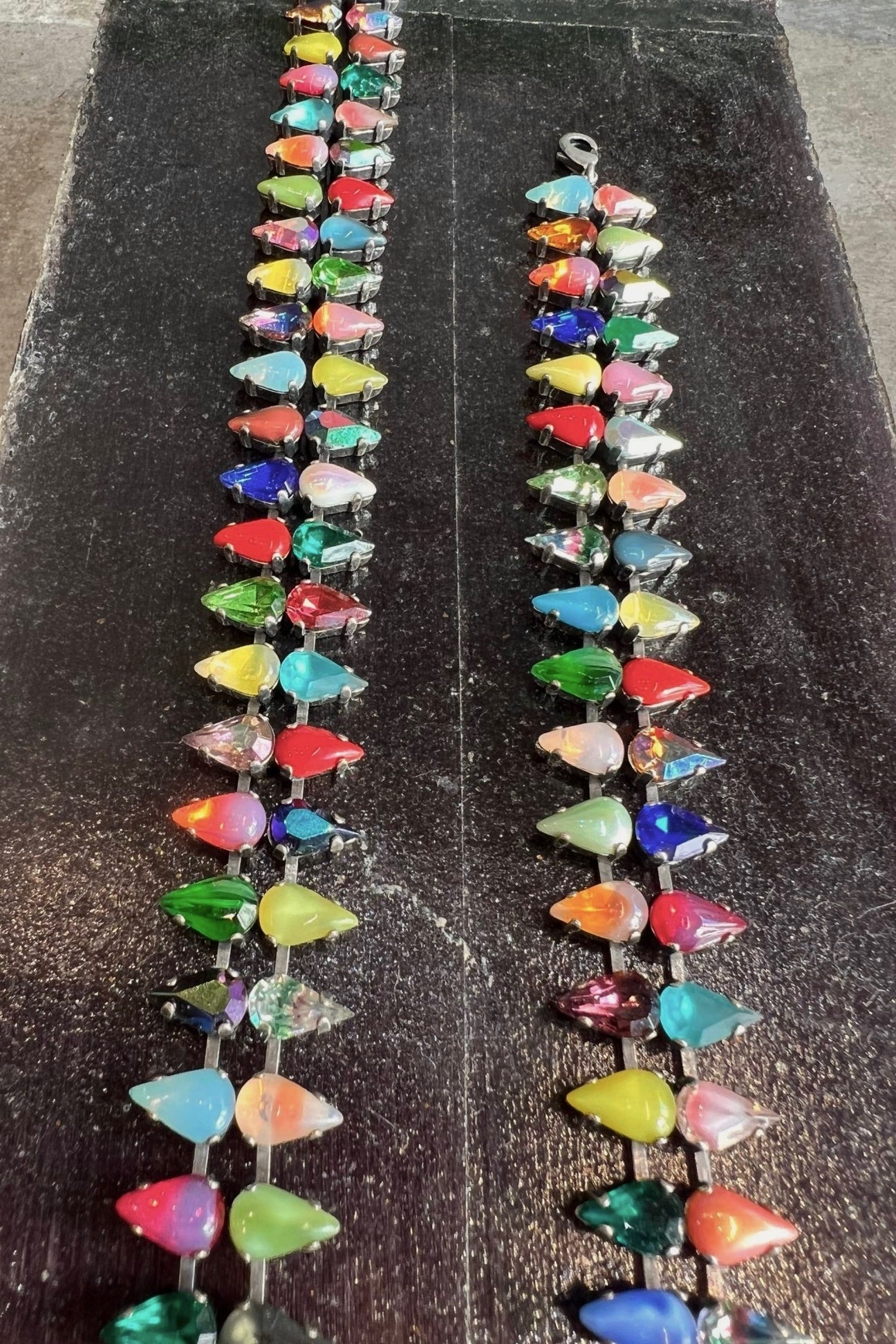 Layering Choker in Double Mini Aurora Fang Necklace (Silver) Vesper Obscura