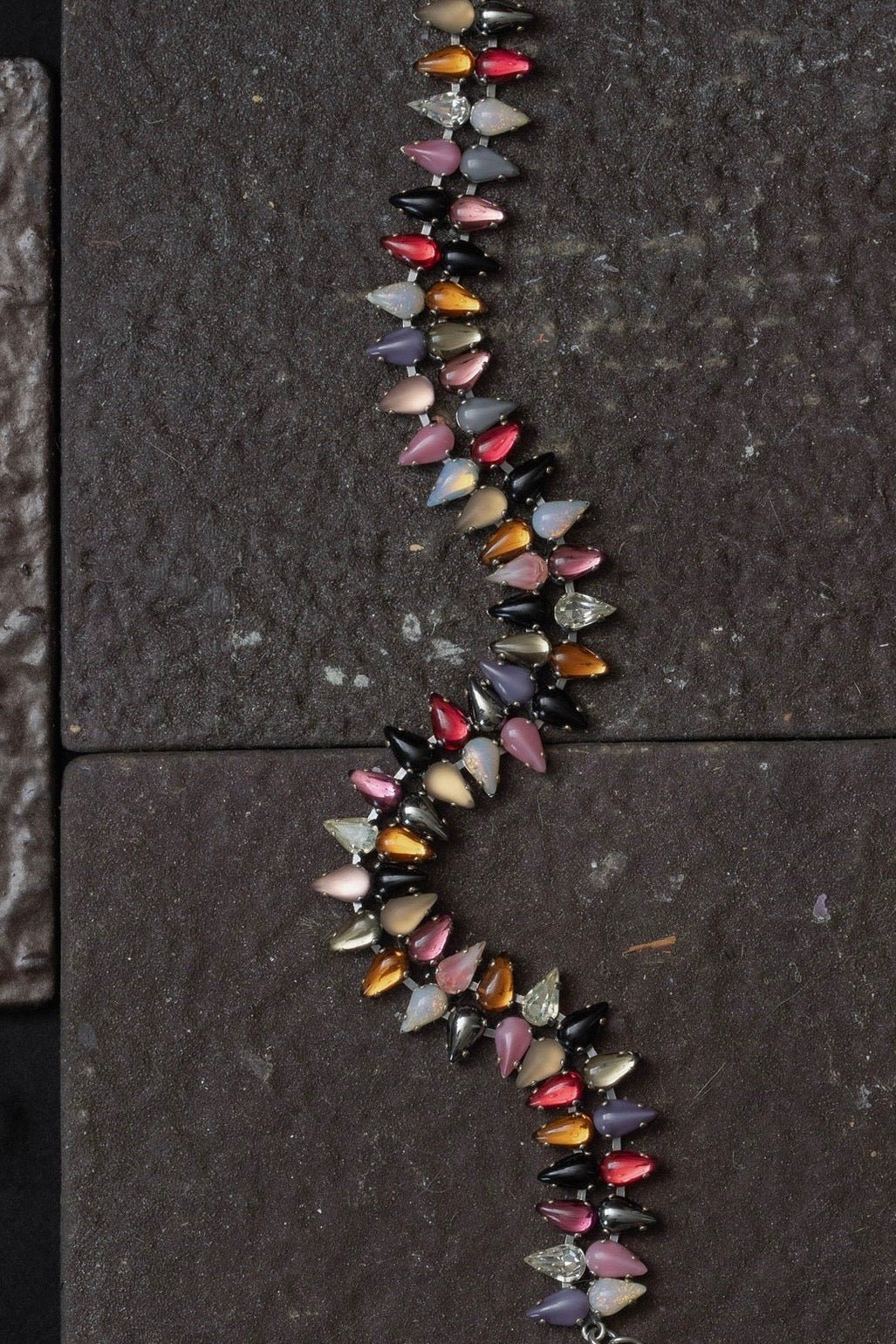 Layering Choker in Double Mini Punk Rocks (Silver) Jewelry Vesper Obscura