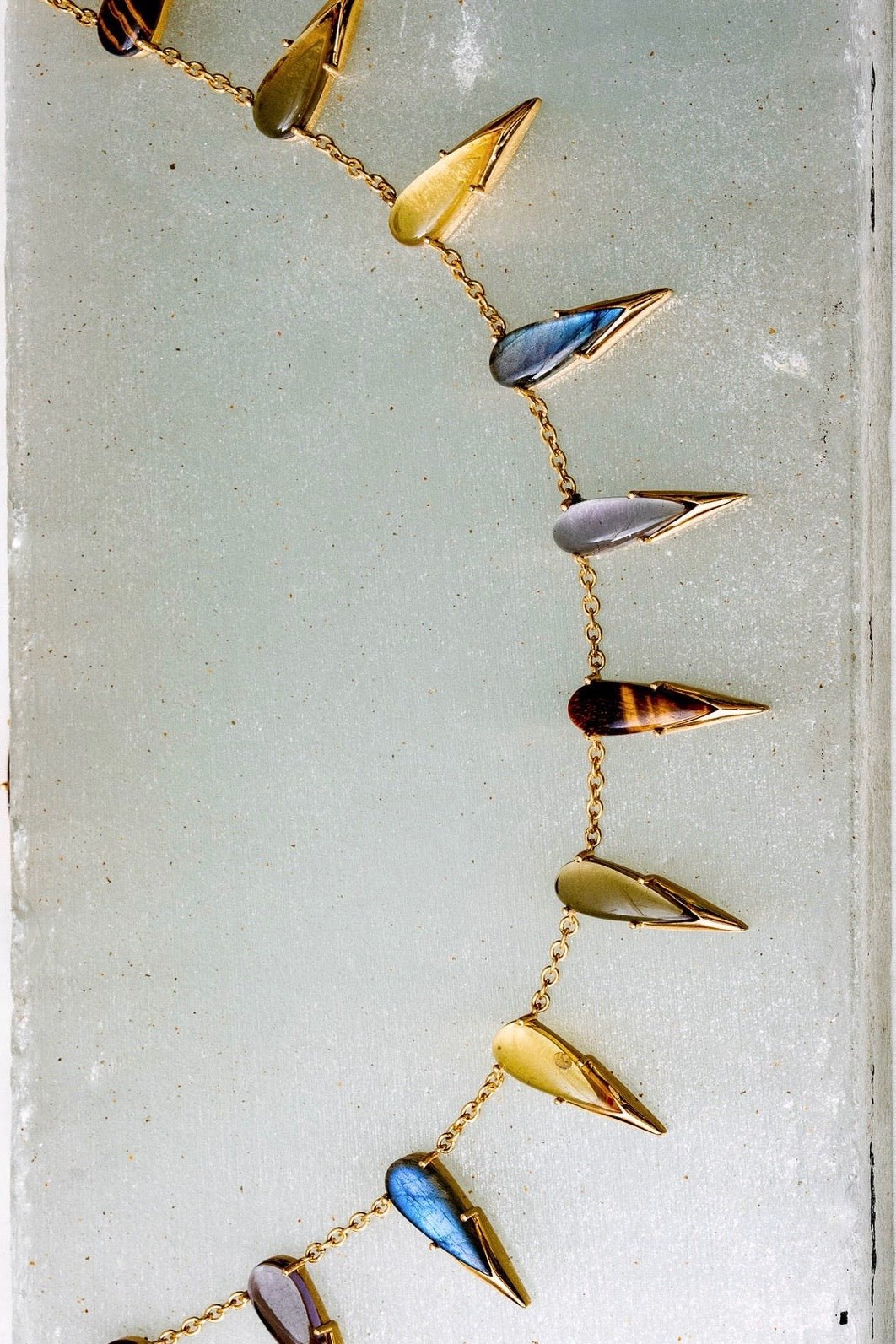 The Saber Tooth Necklace in Angora (Gold) Jewelry Vesper Obscura