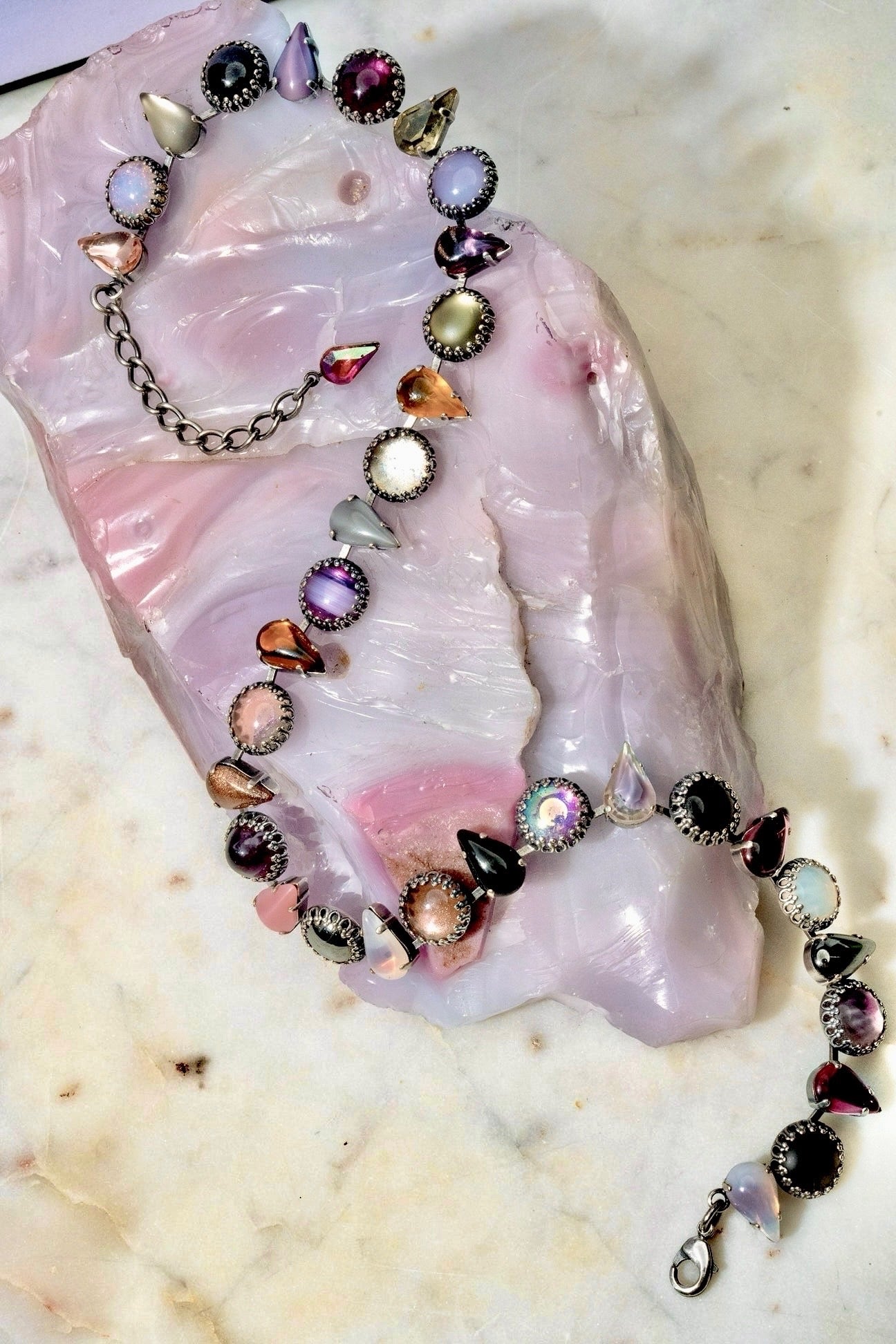 Layering choker in Punk Rocks (Silver) Vesper Obscura