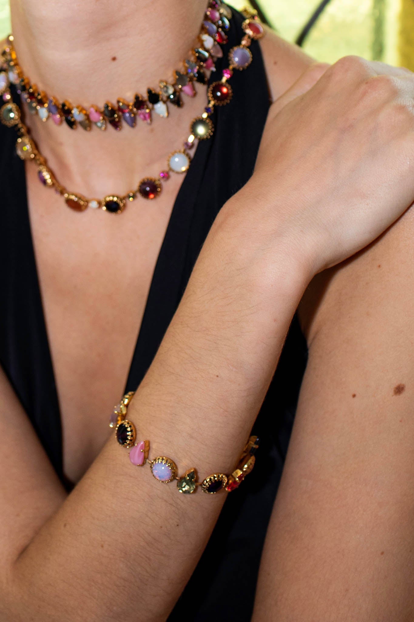 Layering Bracelet in Punk Rocks (Gold)