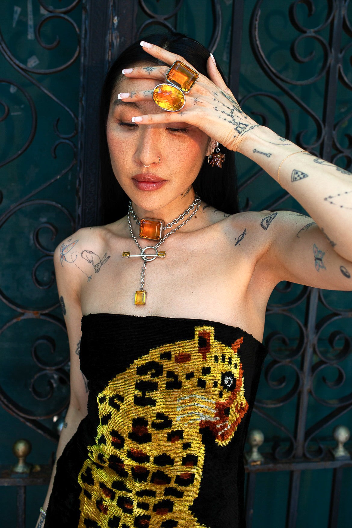 Square Goliath Ring in Golden Jewelry Vesper Obscura