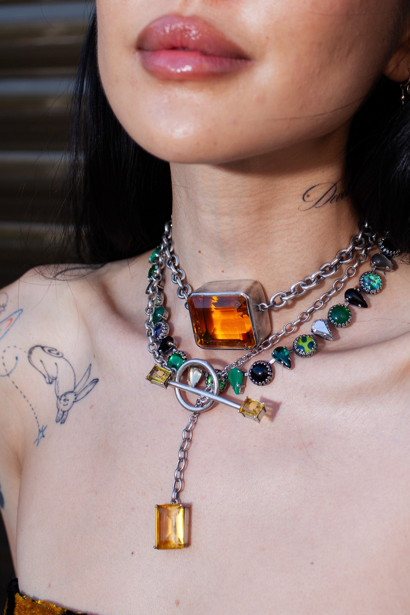 Square Goliath Choker in Golden Jewelry mia vesper