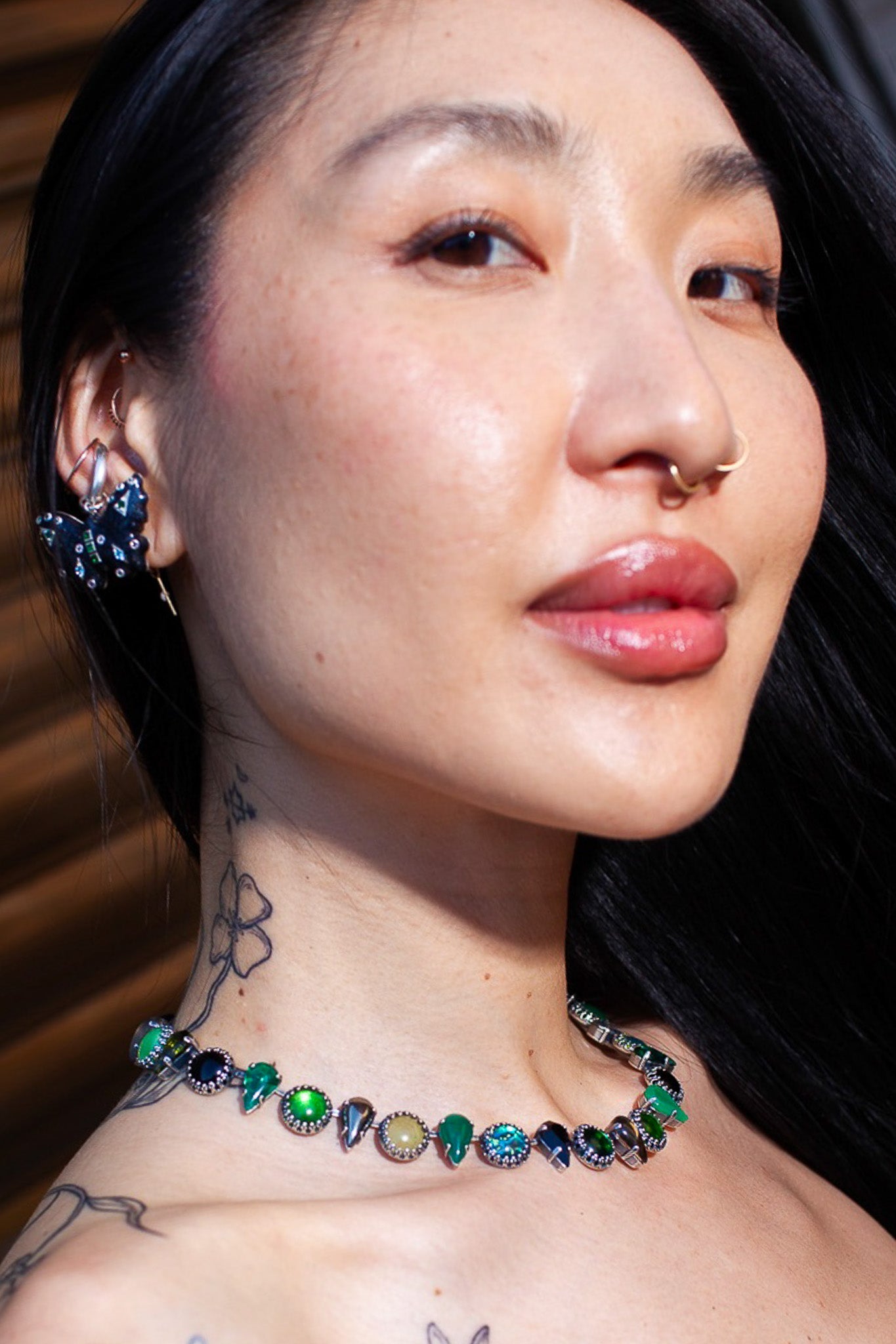 Layering Choker in Alligator (Silver) Vesper Obscura