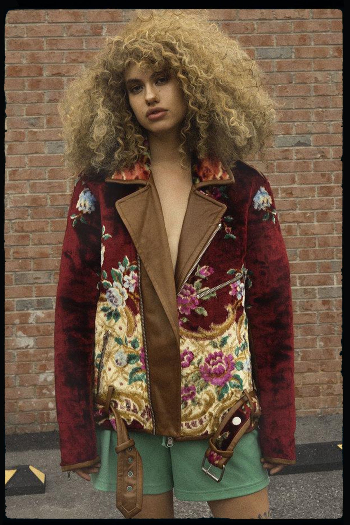 Vintage Tapestry Moto (in Maroon Arches) mia vesper