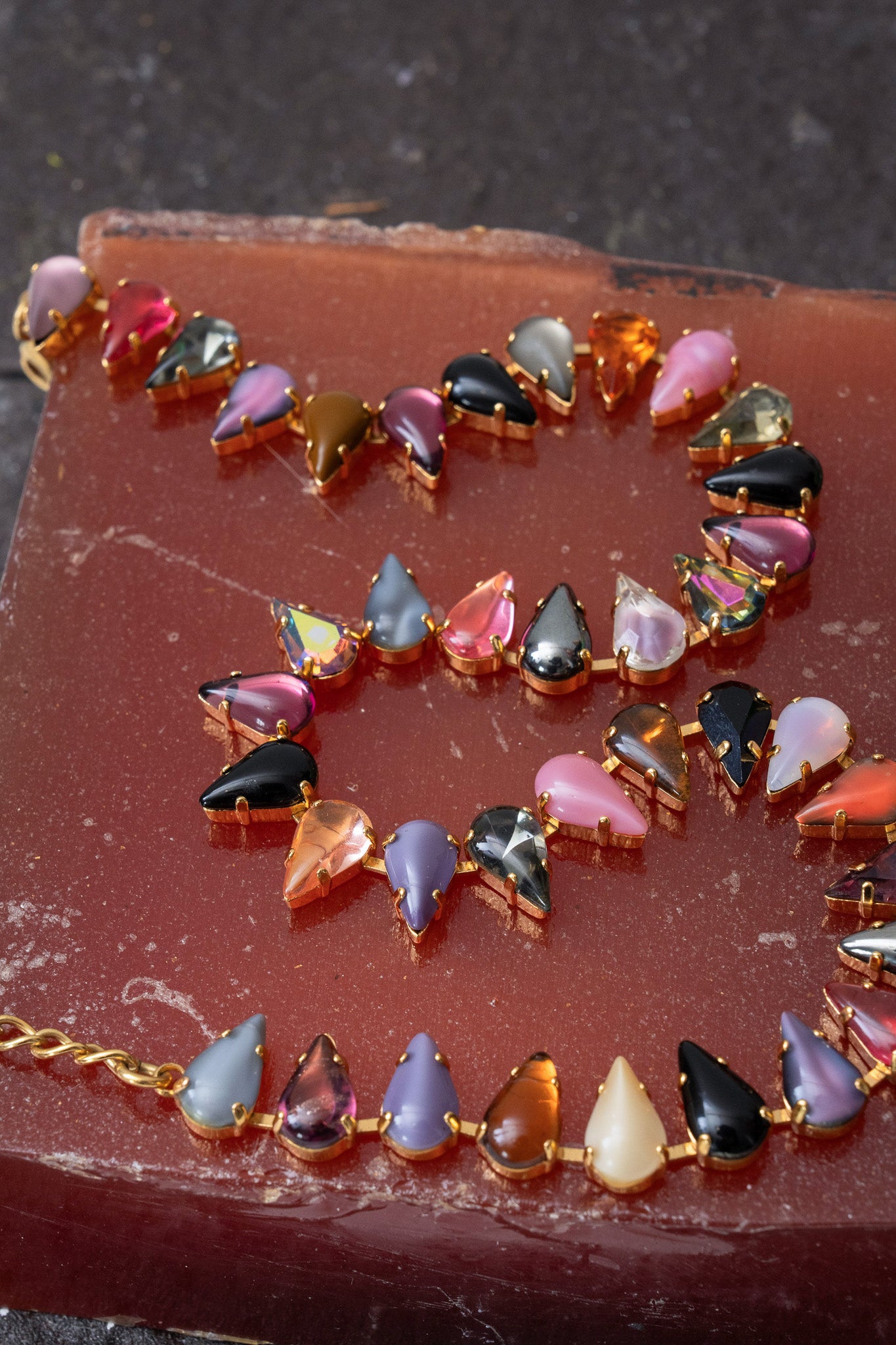 Fang Layering Choker in Punk Rocks (Gold) Jewelry Vesper Obscura