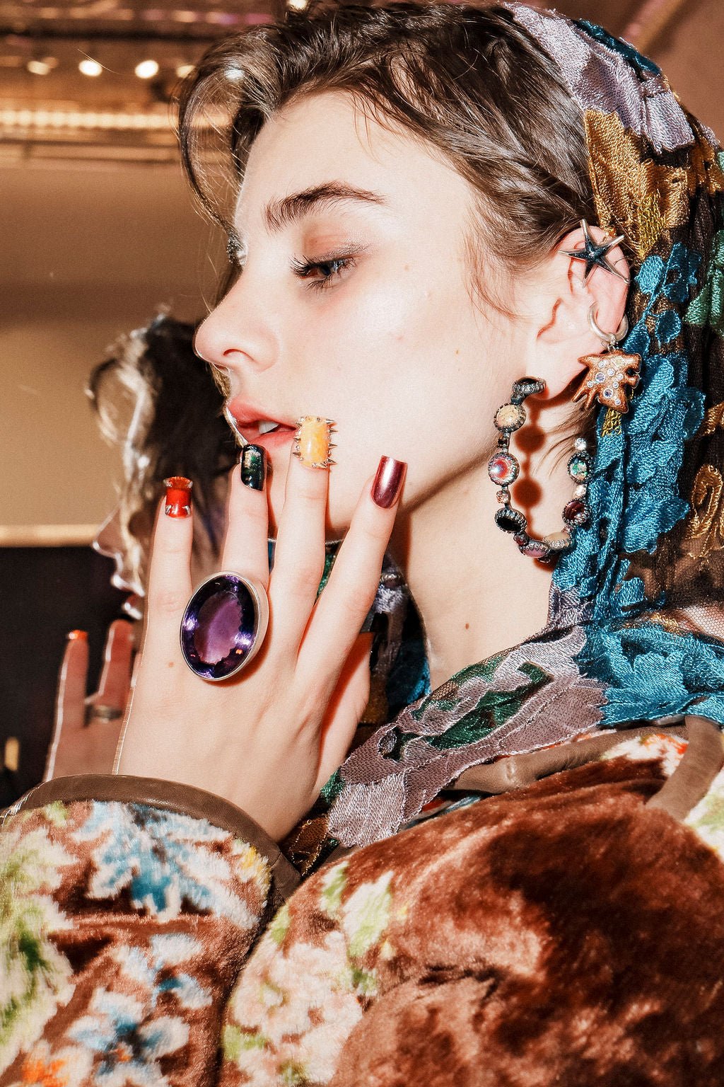 Silver Colossus Ring in Violet Jewelry Vesper Obscura