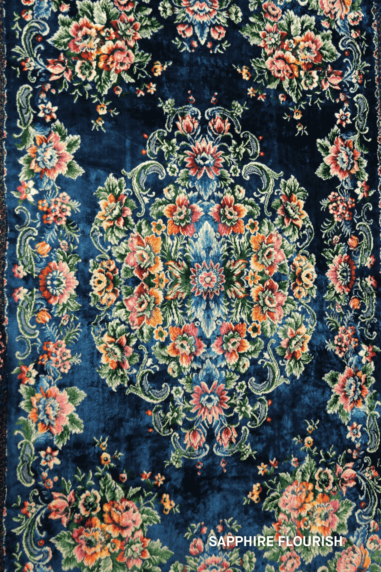 Custom Vintage Tapestry Moto Vesper Obscura SAPPHIRE FLOURISH XS