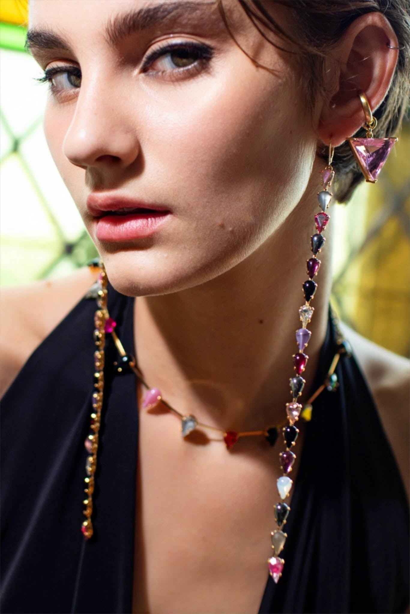 Spangle Earrings in Punk Rocks (Gold)