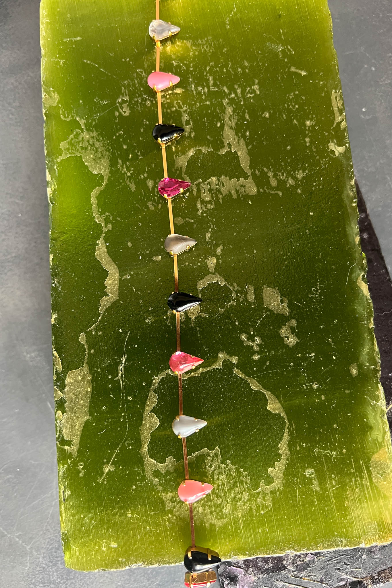 Layering String Lights Choker in Punk Rocks (Gold)