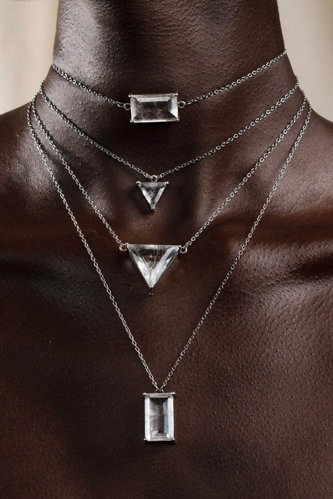 Obscura Stacking Shards in Striated Crystal (Silver)