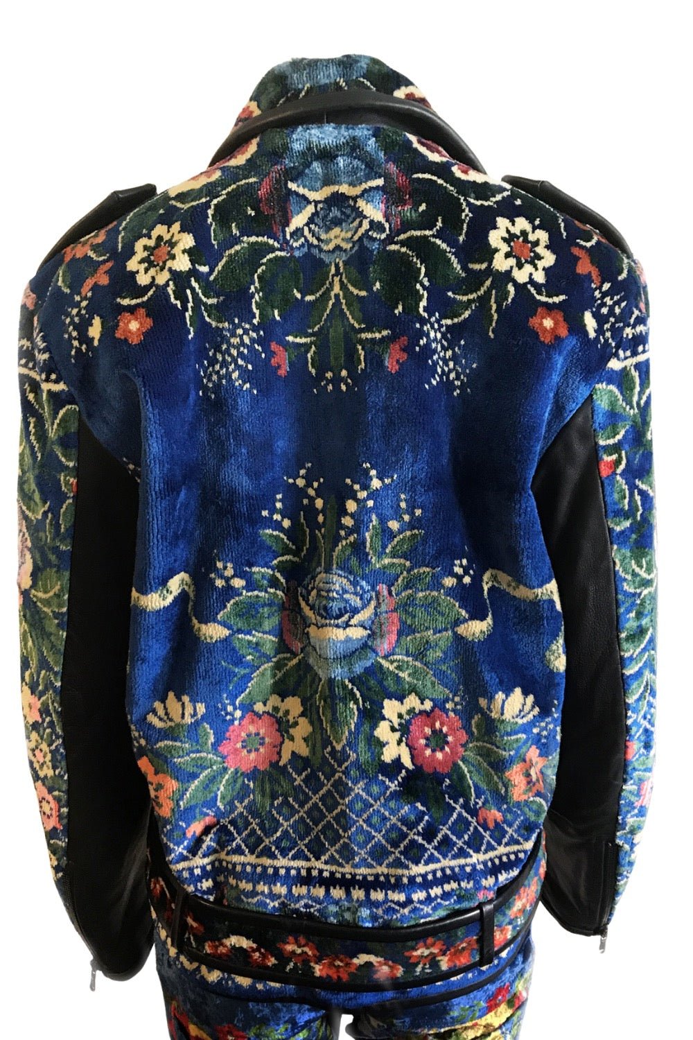 Vintage Tapestry Moto (IN Steely Azure) Outerwear Vesper Obscura