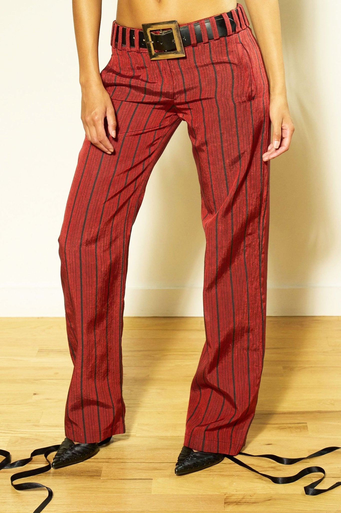 Silk Spindle Pant in Cardinal