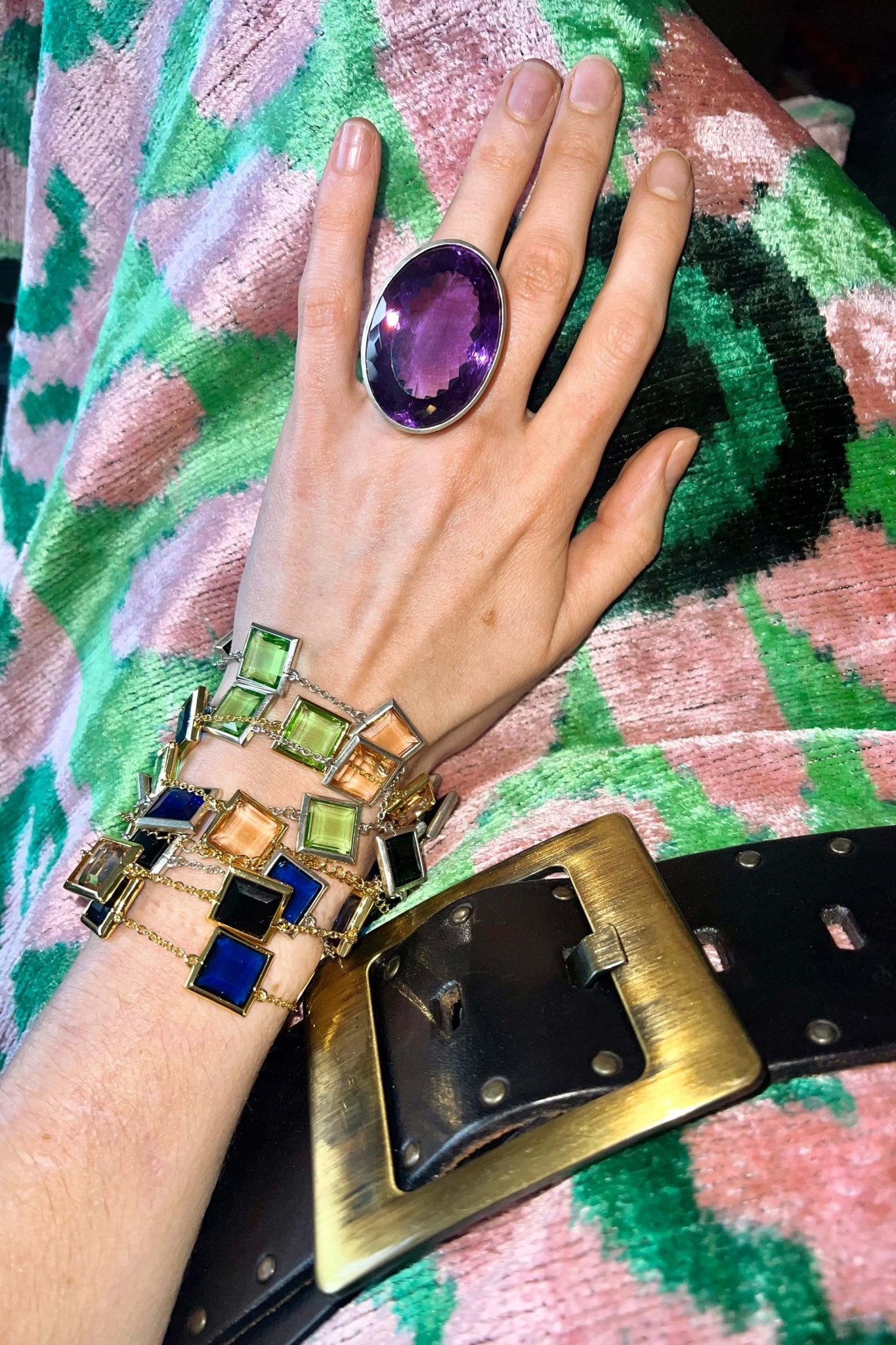 Silver Colossus Ring in Violet Jewelry Vesper Obscura