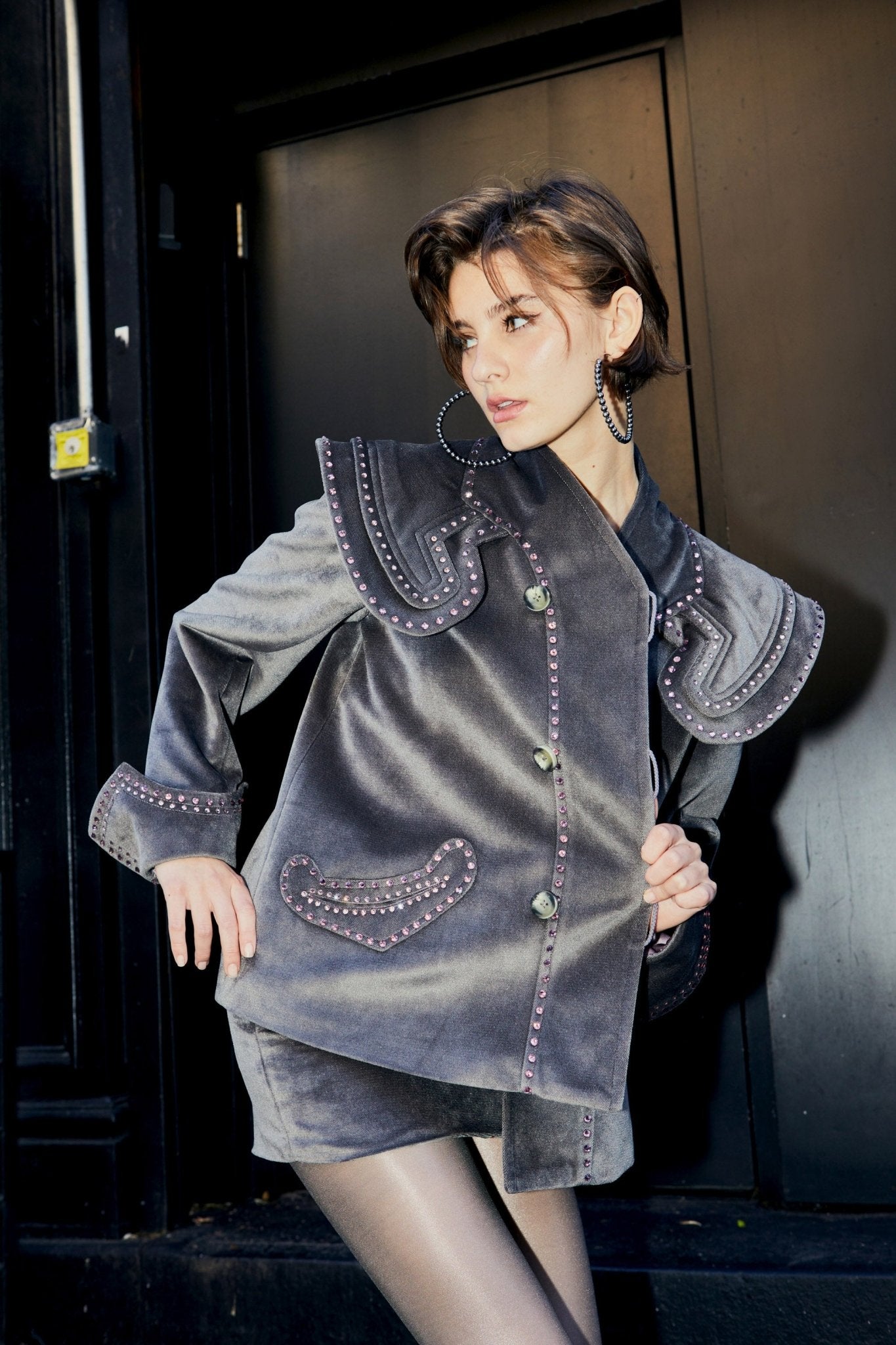 Edwardian Vintage Velvet Wedding Set Vesper Obscura