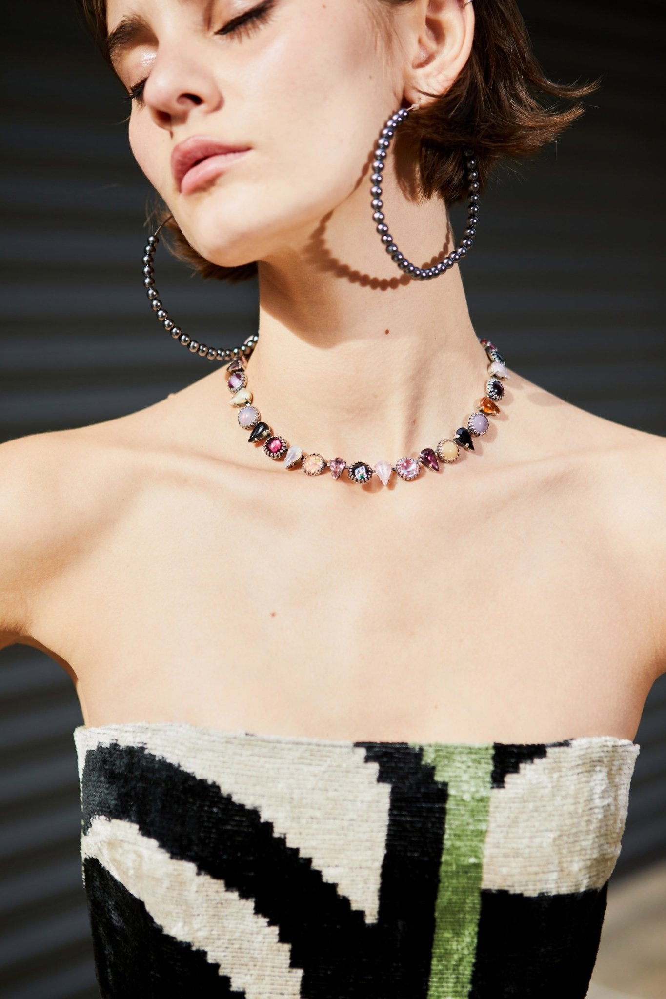 Uzbek Silk Velvet Column Dress in Bau Haus Dresses mia vesper