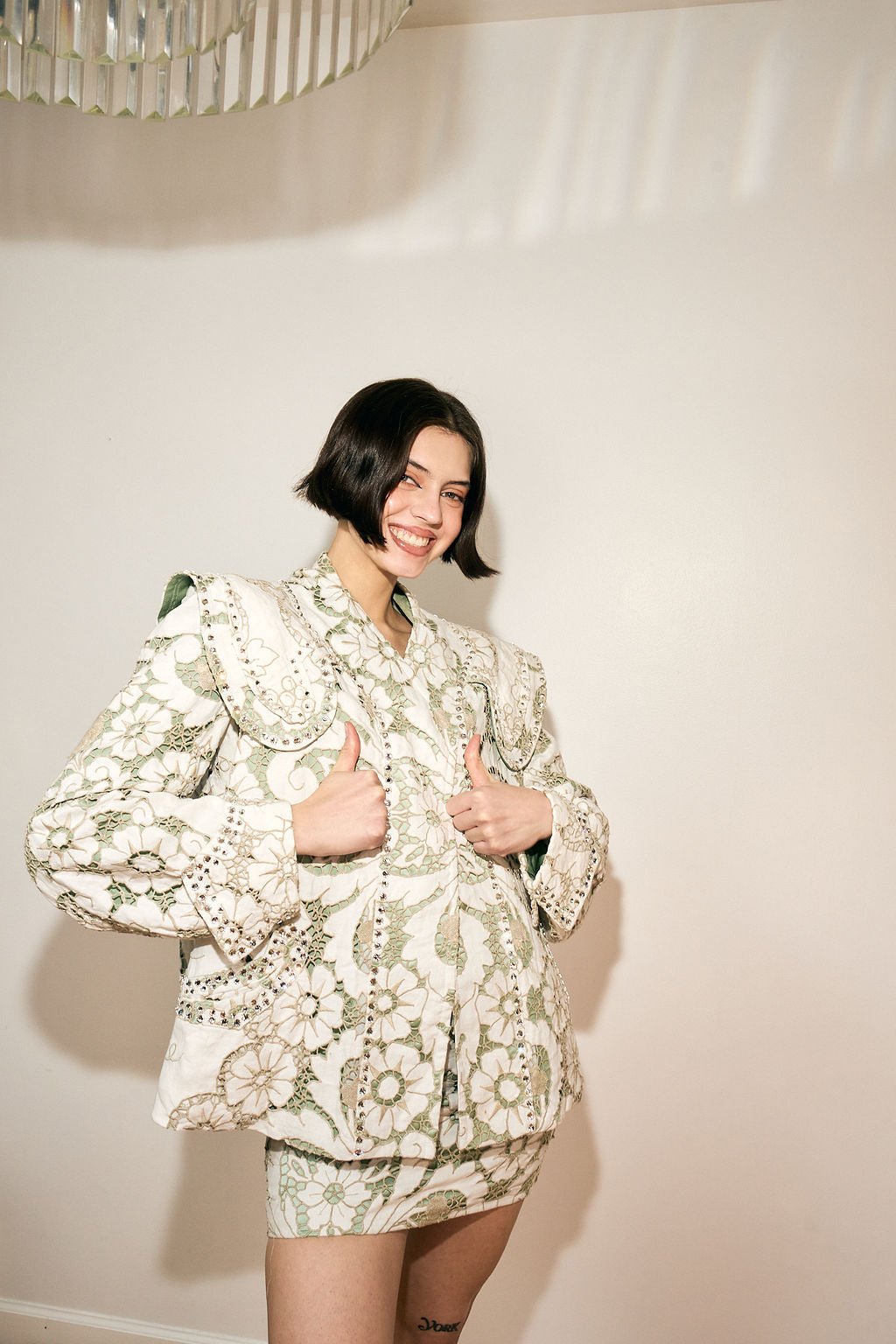 Crystal Antique Lace Edwardian Wedding Set Vesper Obscura