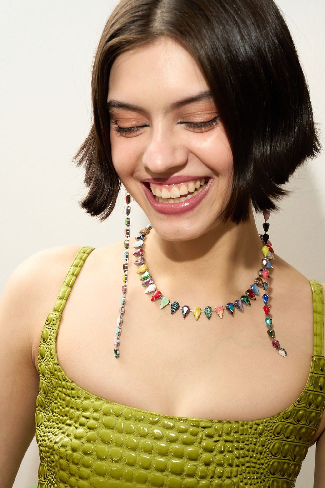 Spangle Earrings in Aurora Fang MINI (SILVER) Jewelry mia vesper