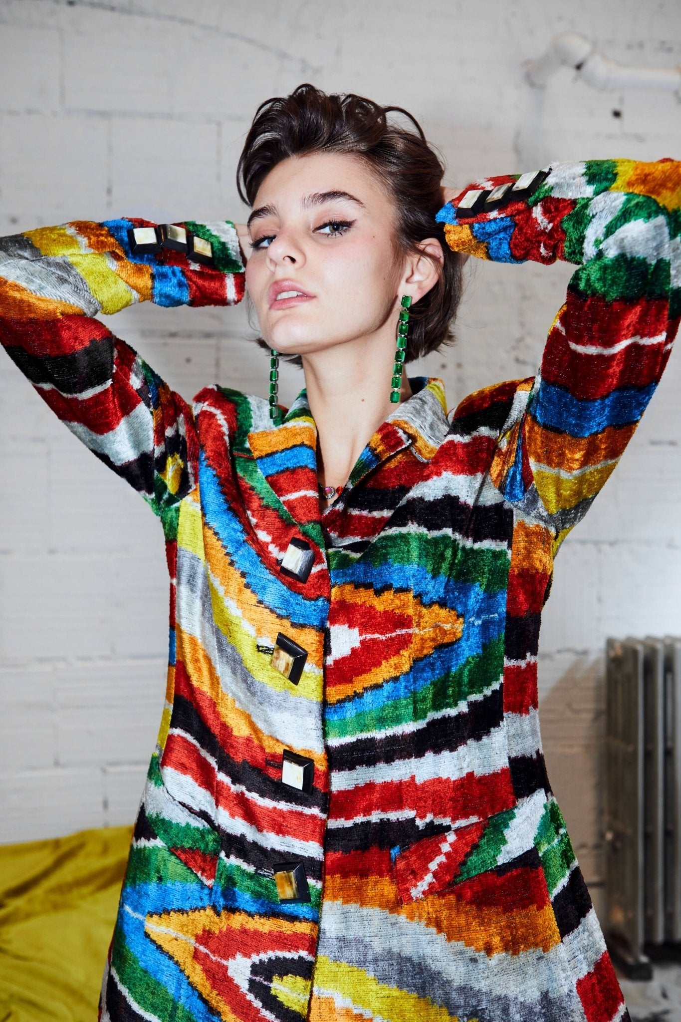 UZBEK SILK VELVET STEWARDESS BLAZER Outerwear mia vesper