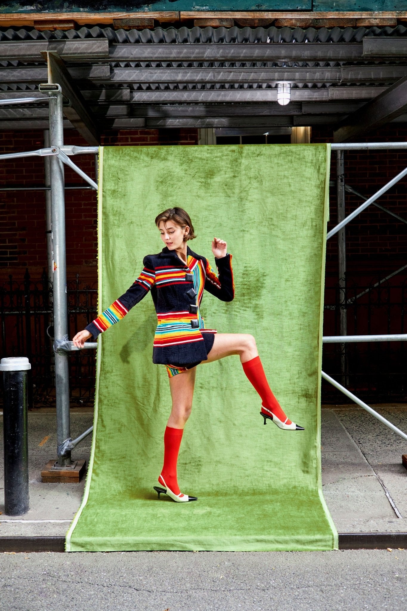 TOWEL BLAZER AND SKIRT SET IN JUKEBOX