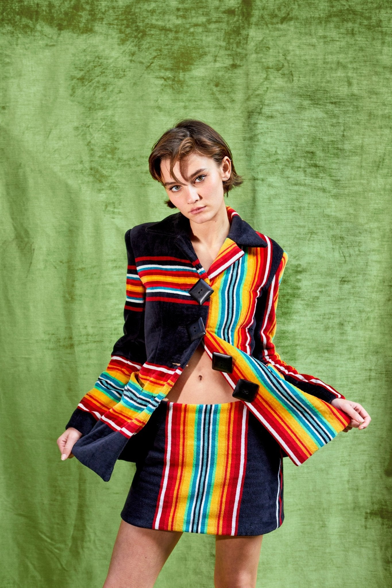 TOWEL BLAZER AND SKIRT SET IN JUKEBOX mia vesper