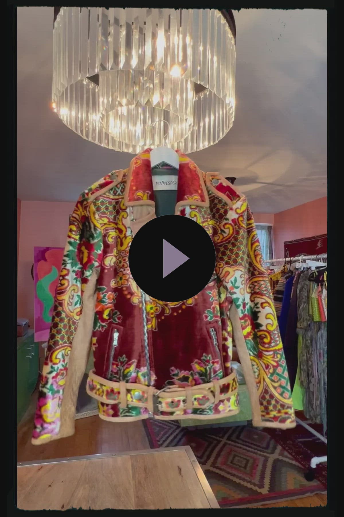 Vintage Tapestry moto (in Russet Rose) Vesper Obscura